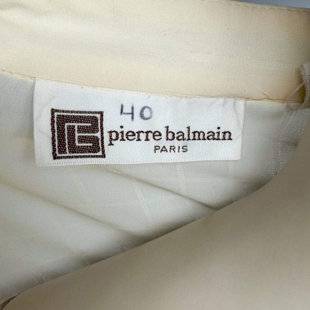 Pierre Balmain PIERRE BALMAIN Butter Cream Yellow Button Down Blouse 12 M Size XL / US 12-14 / IT 48-50 - 6 Thumbnail