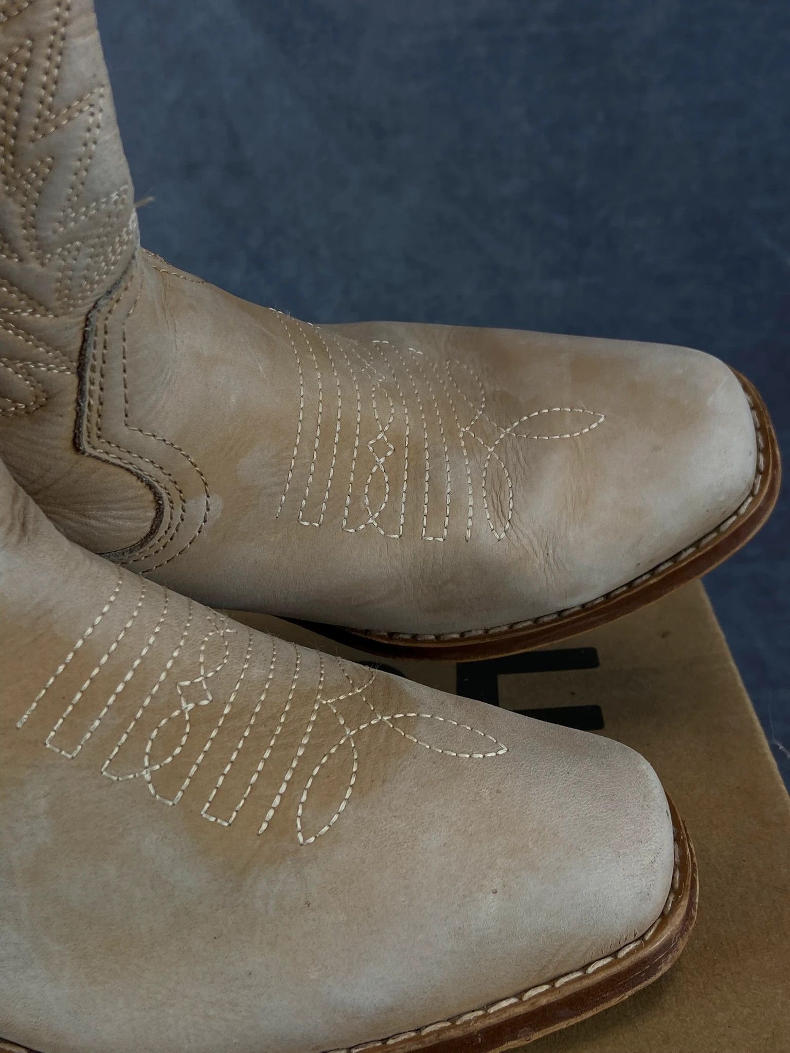 Rodebjer Beige Vintage Western Cowboy Boots Size US 7 / IT 37 - 5 Thumbnail