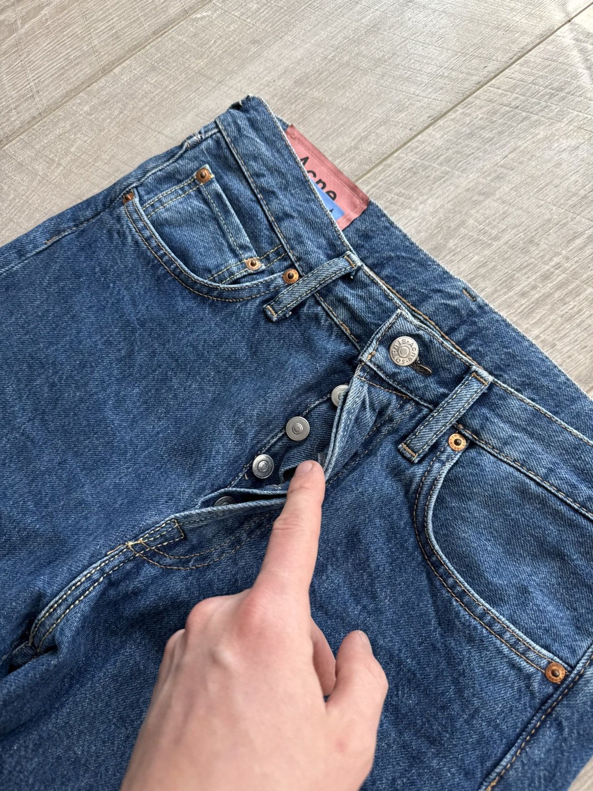 Acne Studios Acne Studios 1998 Dark Blue Trash B00021 29W 32L Size US 29 - 5 Thumbnail