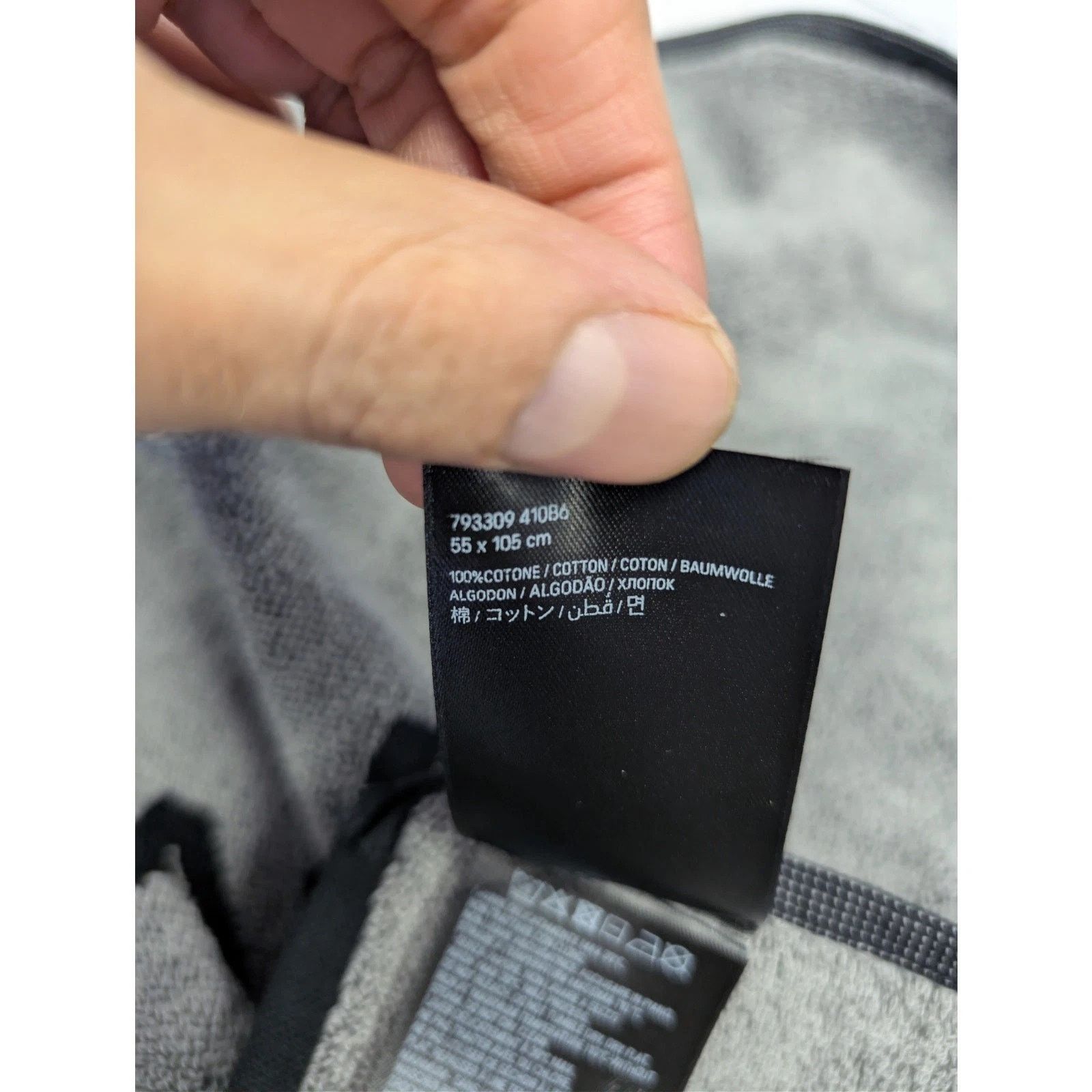 Balenciaga o1rshd1 Sponge Gym Towel in Black/Grey Size ONE SIZE - 19 Thumbnail