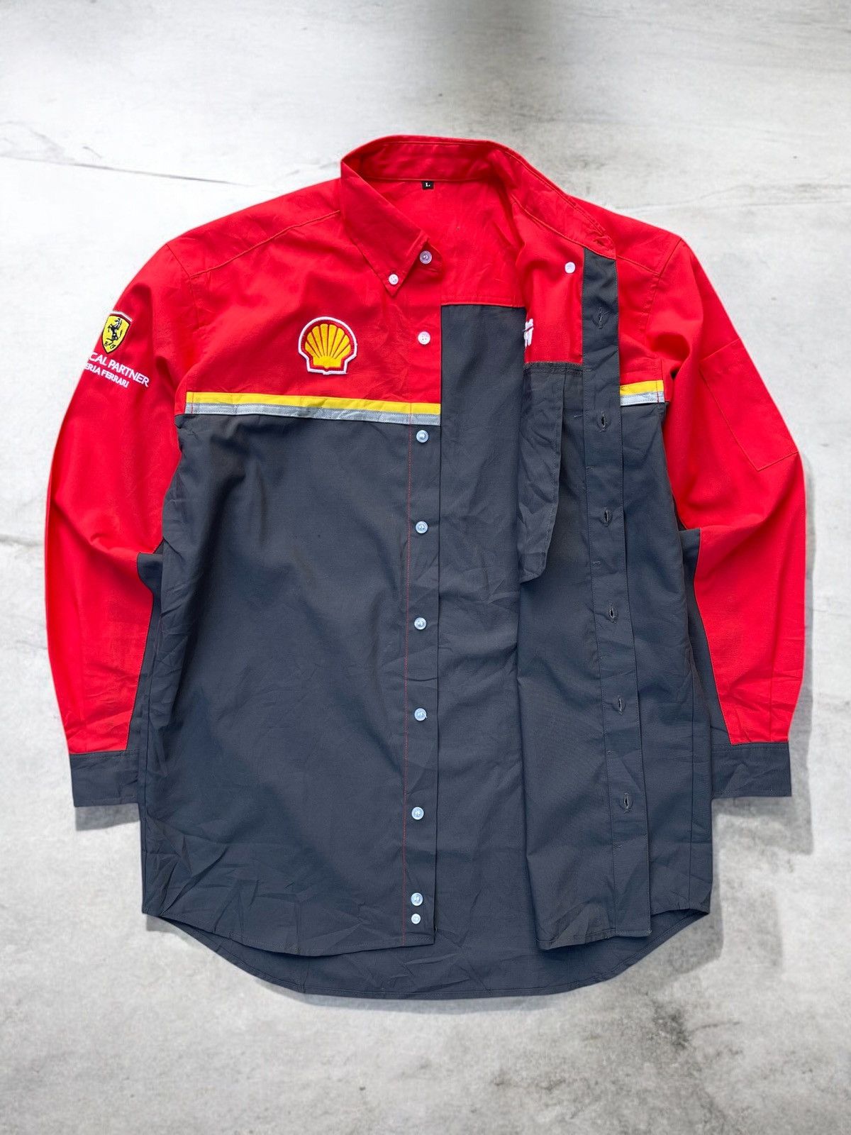Ferrari × Sports Specialties 🔥Vintage Shell x Ferrari Workshirt Button Ups Size US L / EU 52-54 / 3 - 2 Thumbnail