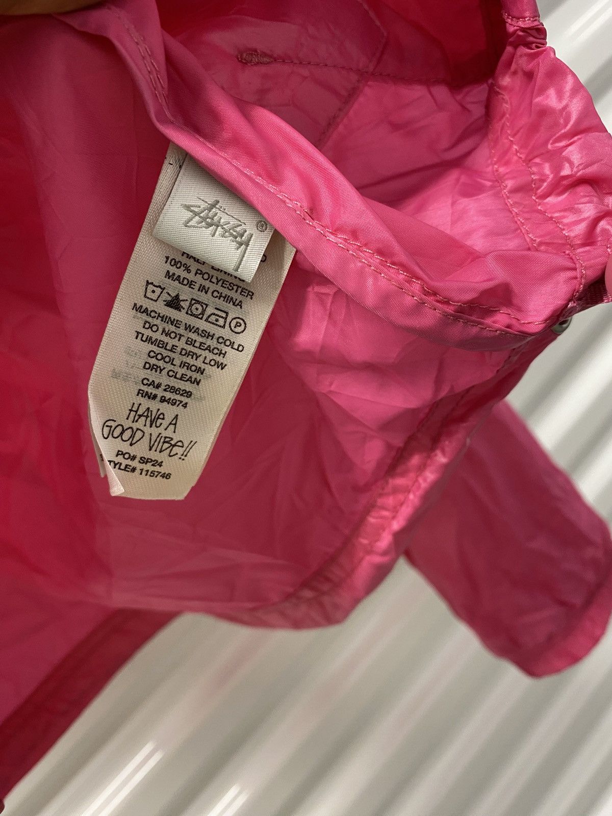 Stussy Stussy Wrinkled Nylon Beach Shell Jacket Pink - medium Size US M / EU 48-50 / 2 - 3 Thumbnail