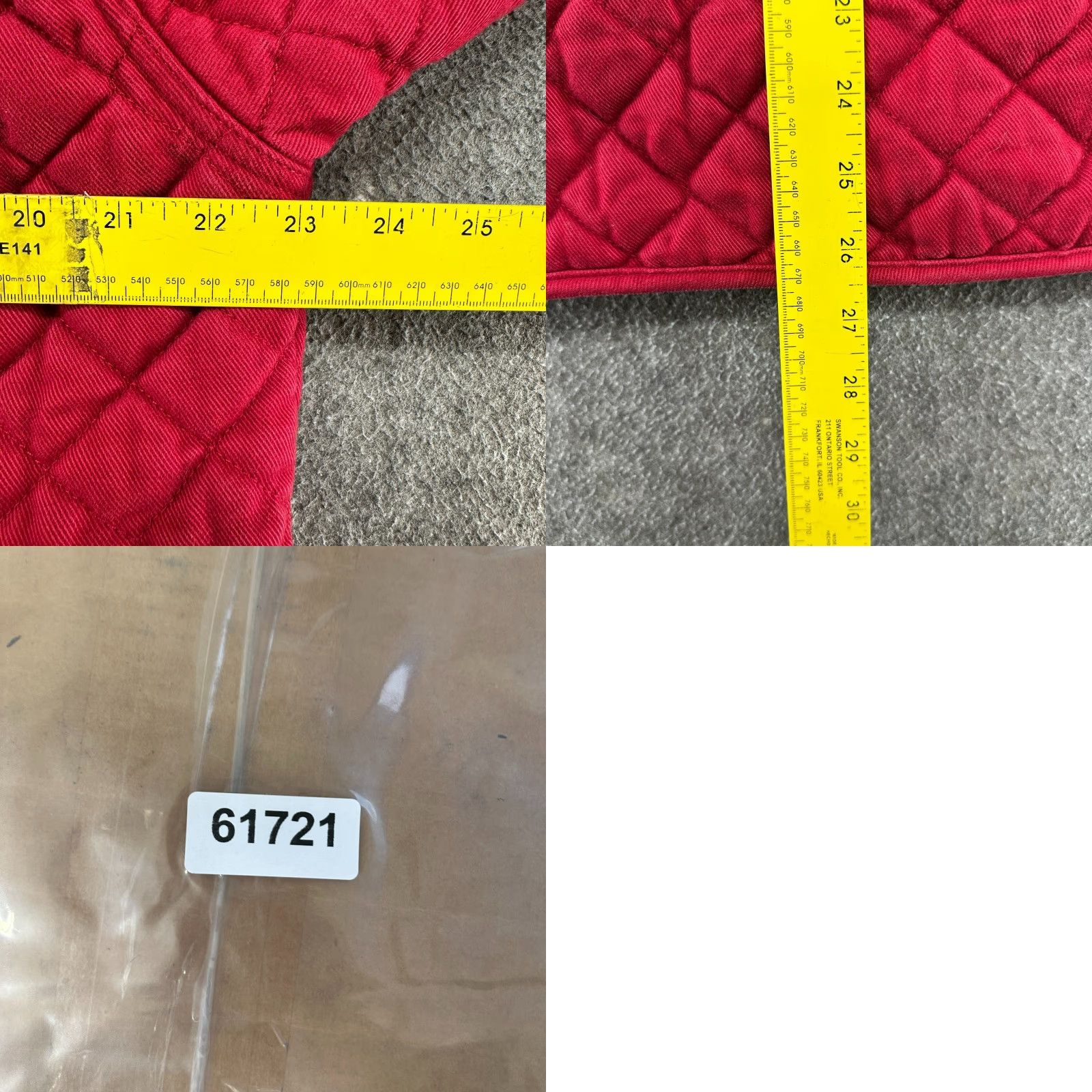 Esprit VINTAGE Esprit Jacket Womens M Red Quilted Diamond Snap Chore Barn Coat 90s Size M / US 6-8 / IT 42-44 - 8 Thumbnail