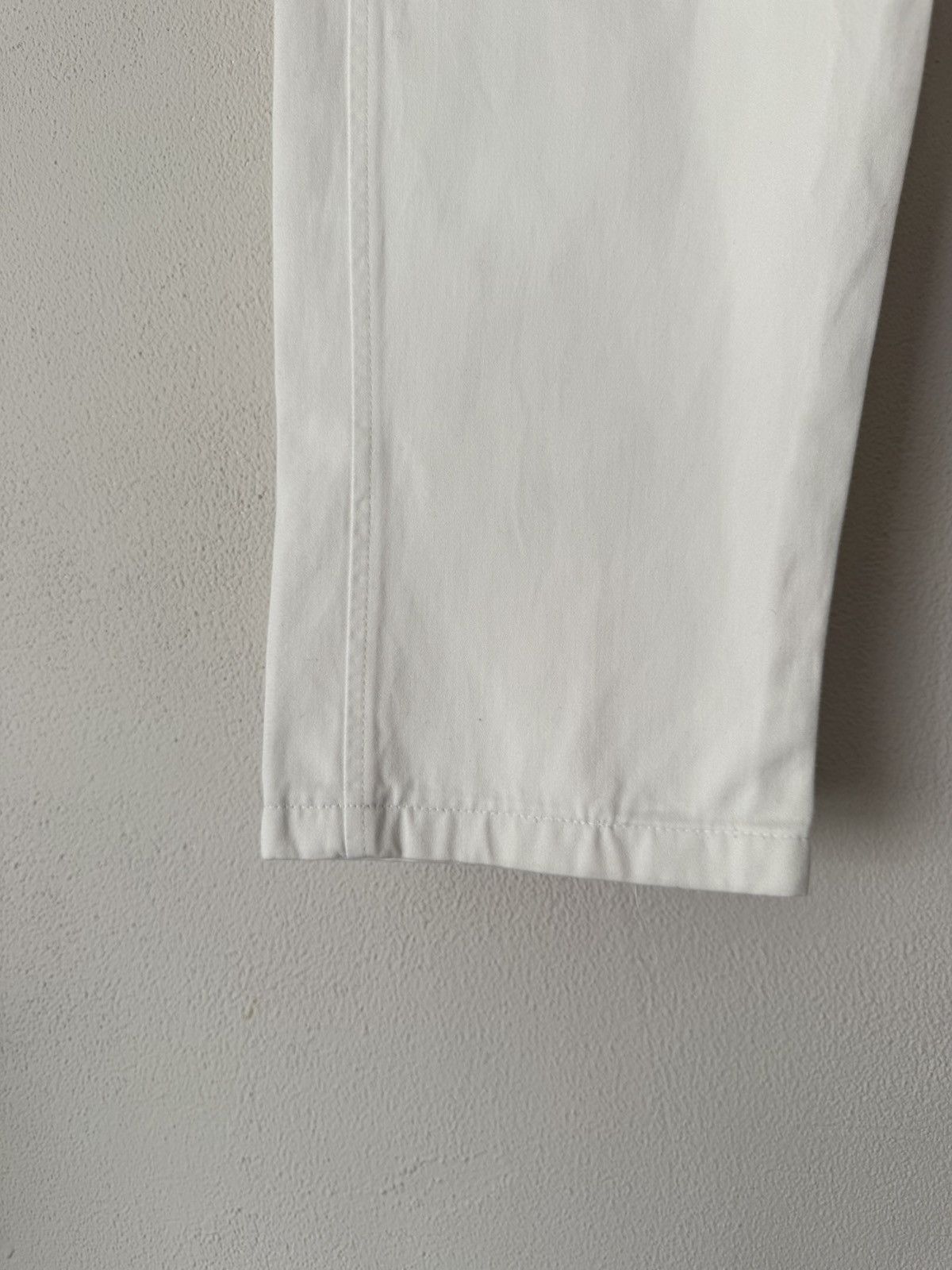 Gucci White Cotton Pants with GG Logo Detail Size US 34 / EU 50 - 6 Thumbnail