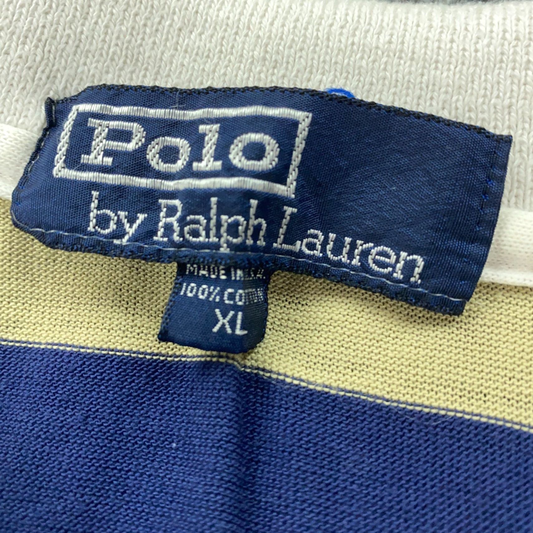 Polo Ralph Lauren VINTAGE Polo Ralph Lauren Shirt Mens XL Blue Golf Striped Pony Embroidery USA Polo Shirt XL Blue Golf USA Mens Size US XL / EU 56 / 4 - 4 Thumbnail