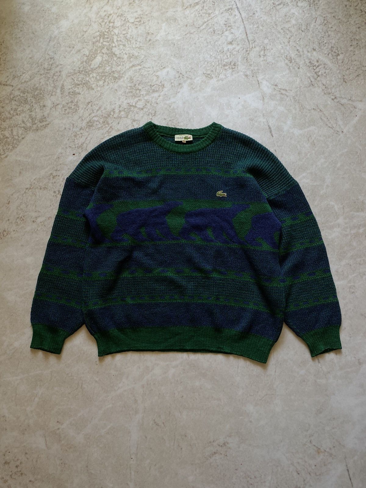 Lacoste × Vintage Vintage Lacoste Chemise Knit Sweater Size US L / EU 52-54 / 3 - 1 Thumbnail