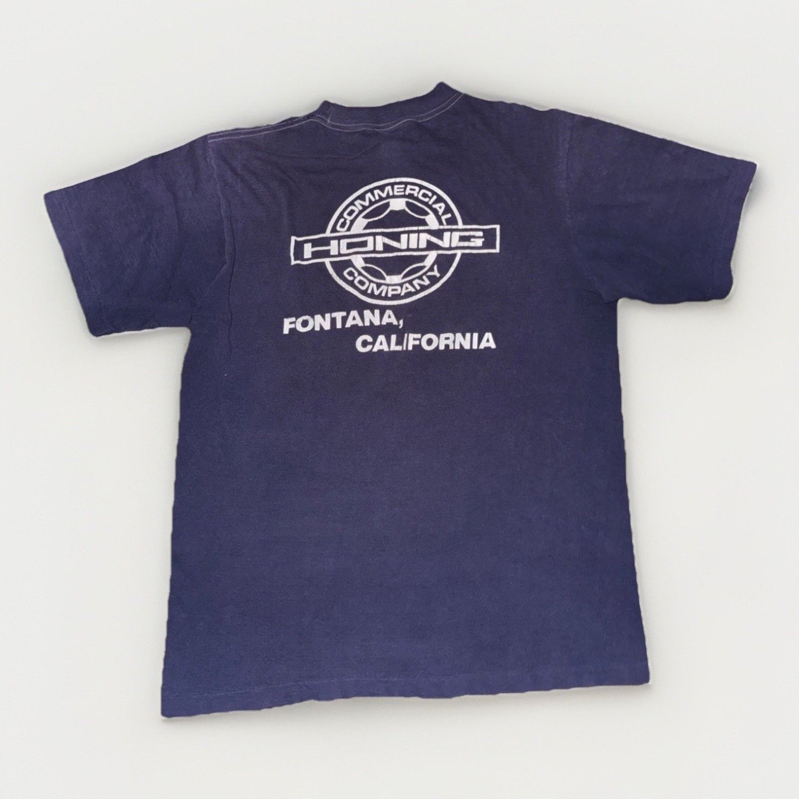 Vintage Vintage Single Stitch Pocket T-Shirt L Navy Blue Distressed Size US L / EU 52-54 / 3 - 1 Thumbnail