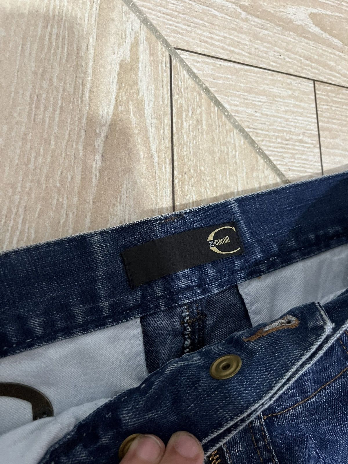 Roberto Cavalli Rare 2000s Cavalli distressed denim pants Size US 33 - 8 Thumbnail