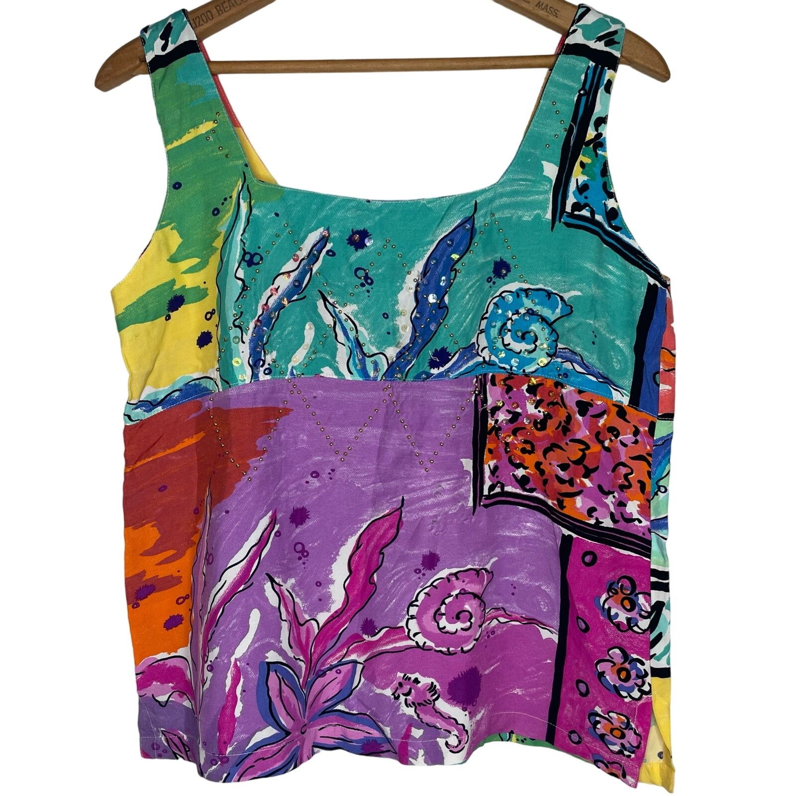 Vintage Vintage Surya Beaded Tank Blouse Size Small Size S / US 4 / IT 40 - 5 Thumbnail