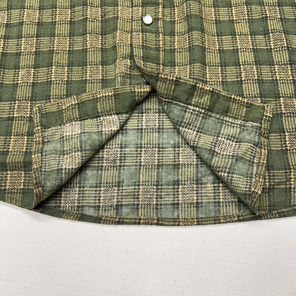 Haband × Vintage VTG Haband Flannel Shirt Green Plaid Button Up Pearl Snap Size US L / EU 52-54 / 3 - 6 Thumbnail