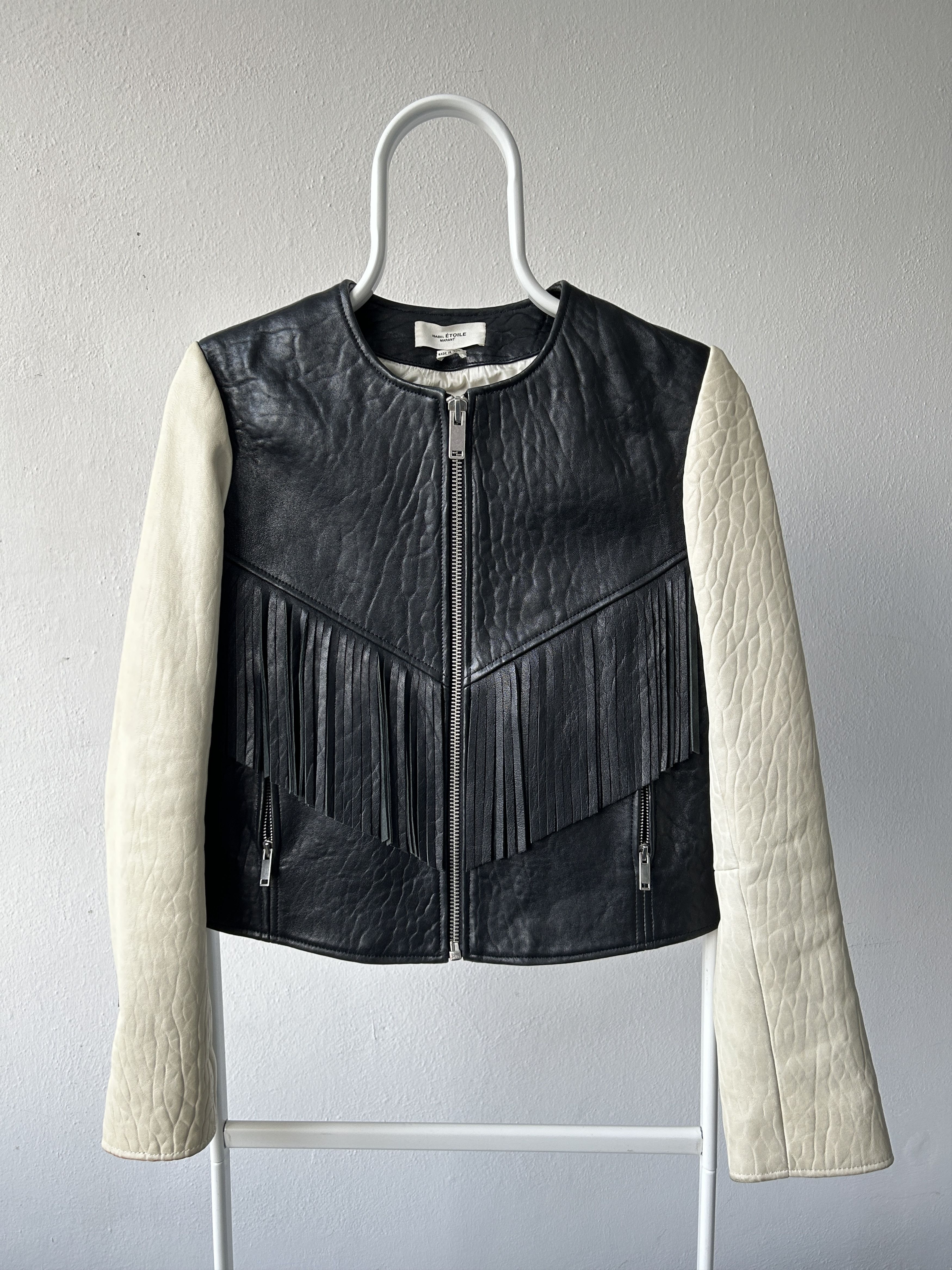 Isabel Marant Isabel Marant fringed embroidered studded lambskin jacket Size S / US 4 / IT 40 - 1 Thumbnail