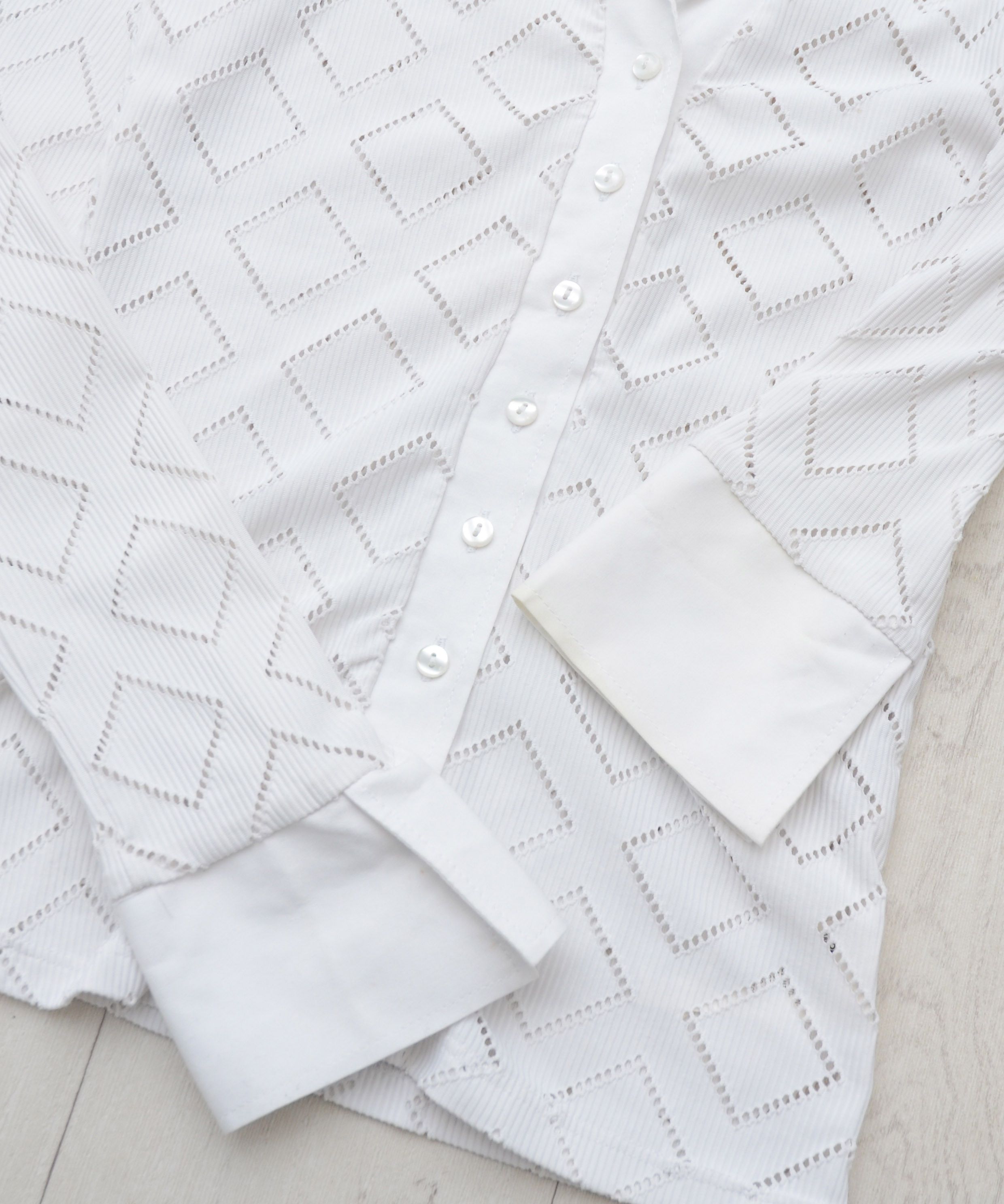 Vintage Vintage NaraCamicie Nara Camicie White sheer Blouse Size S / US 4 / IT 40 - 6 Thumbnail