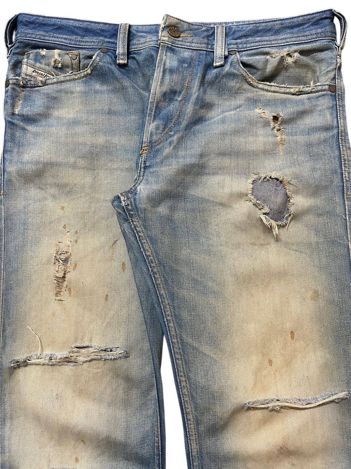 Diesel Vintage Diesel Industry Mud Wash Distressed Style Jeans Size US 33 - 4 Thumbnail