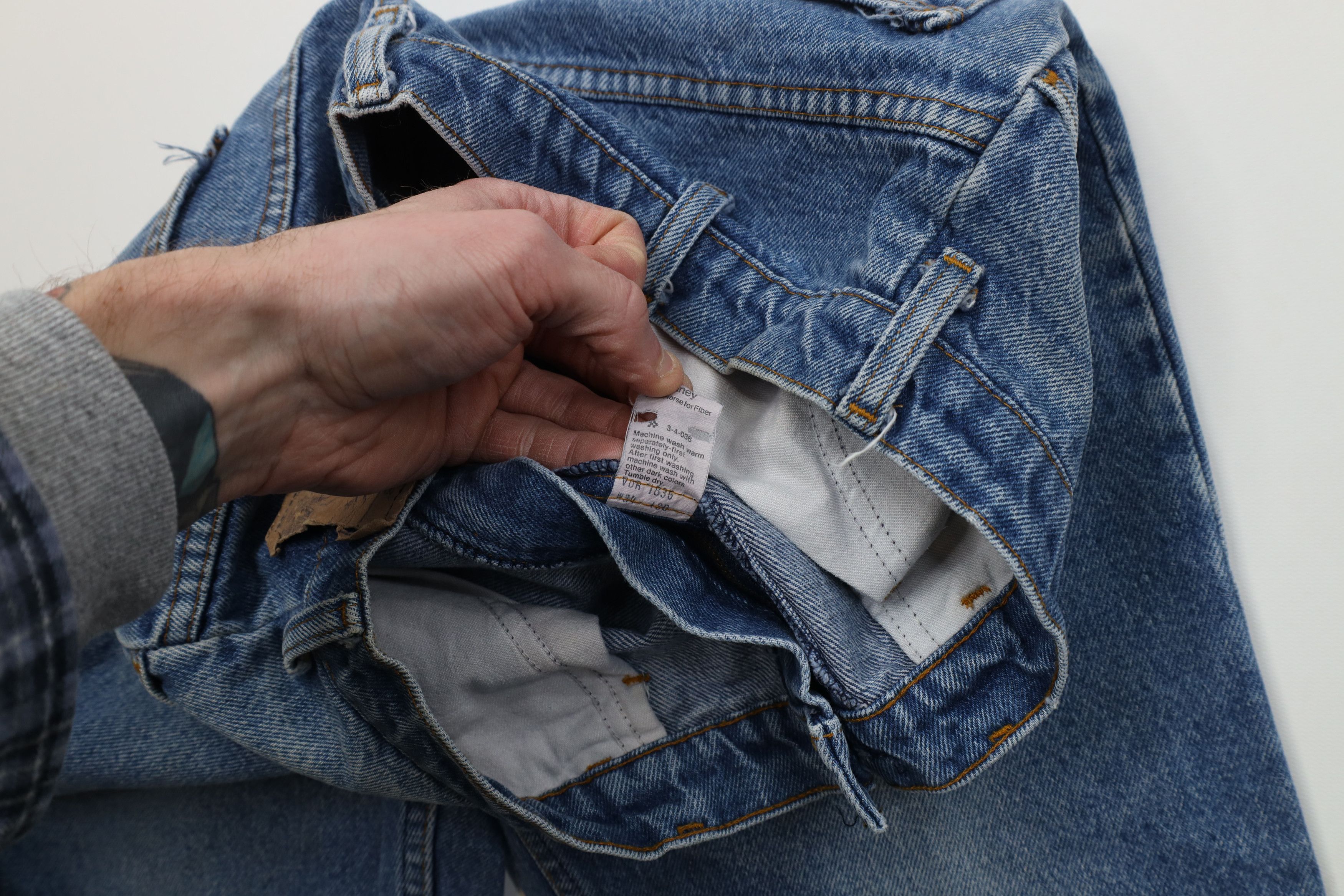 Vintage Vintage 70s Streetwear Straight Leg Denim Jeans Blue USA Size US 34 / EU 50 - 10 Thumbnail