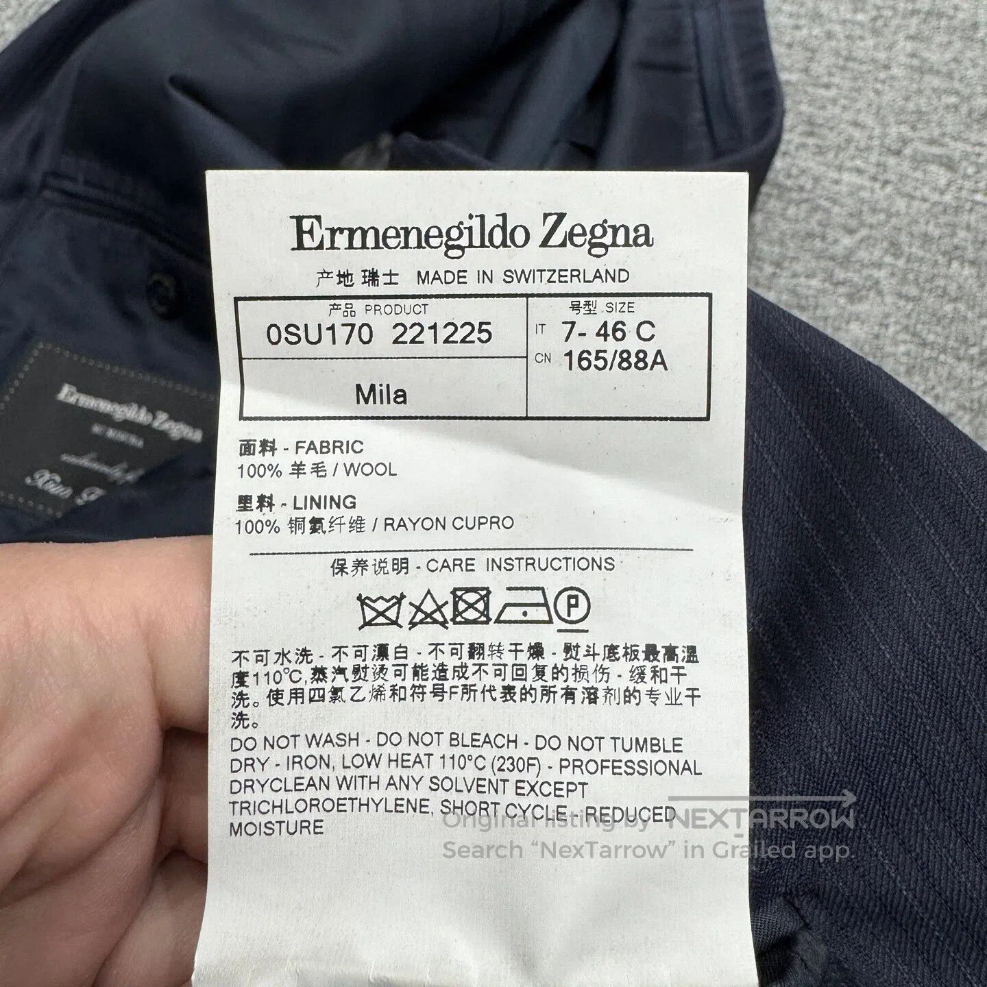 Ermenegildo Zegna Ermenegildo Zegna Su Misura wool suit jacket| Size 46R - 6 Thumbnail