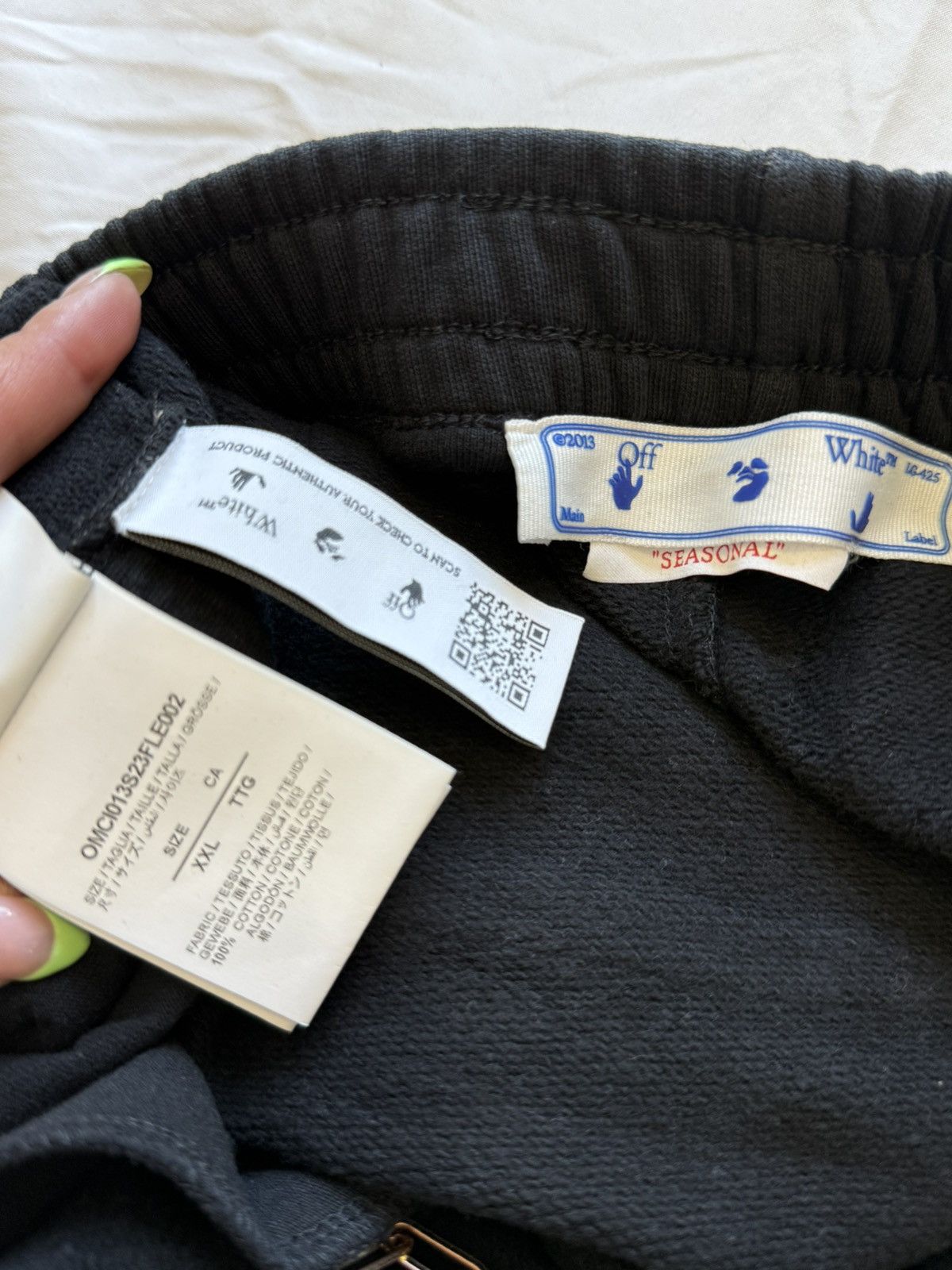 Off-White Off White Black shorts Size US 41 - 3 Thumbnail