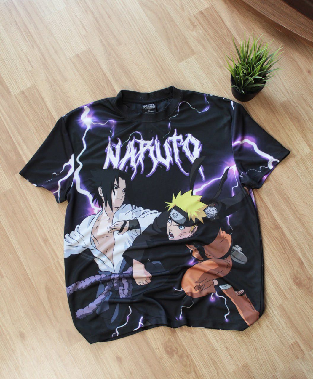Anime × Japanese Brand 🔥 Vintage Naruto Shippuden Sasuke Print Anime Japan Y2K Rare Size US M / EU 48-50 / 2 - 1 Thumbnail