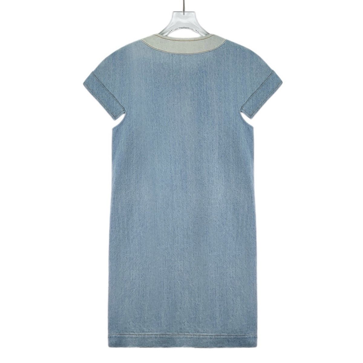 Chanel Chanel Light Blue Button Design Short Sleeve Dress K26WX Size XS / US 0-2 / IT 36-38 - 2 Thumbnail
