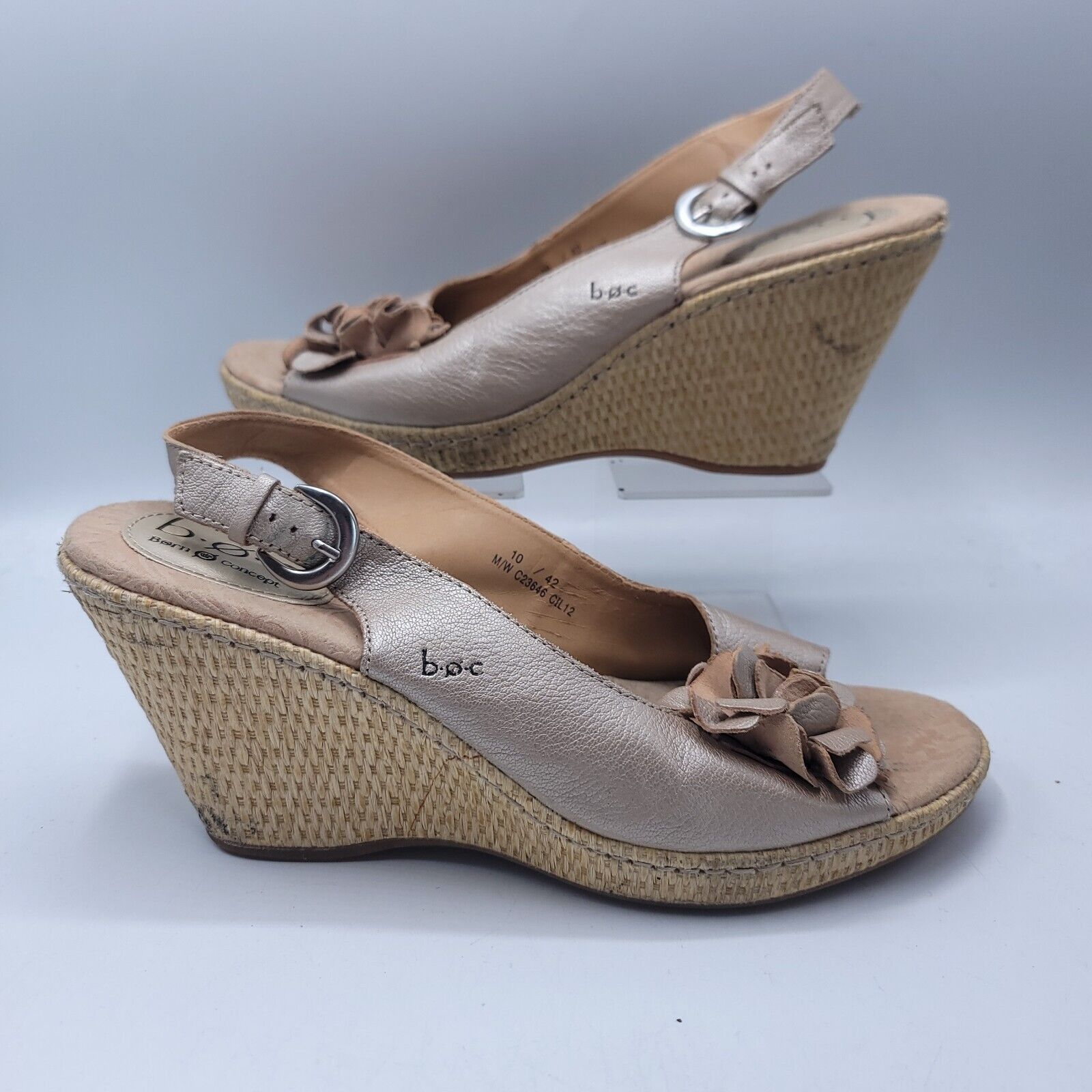 Born Born boc Wedge Heel Ballet Flat Womens Size 10 C23646 Beige Size US 10 / IT 40 - 5 Thumbnail