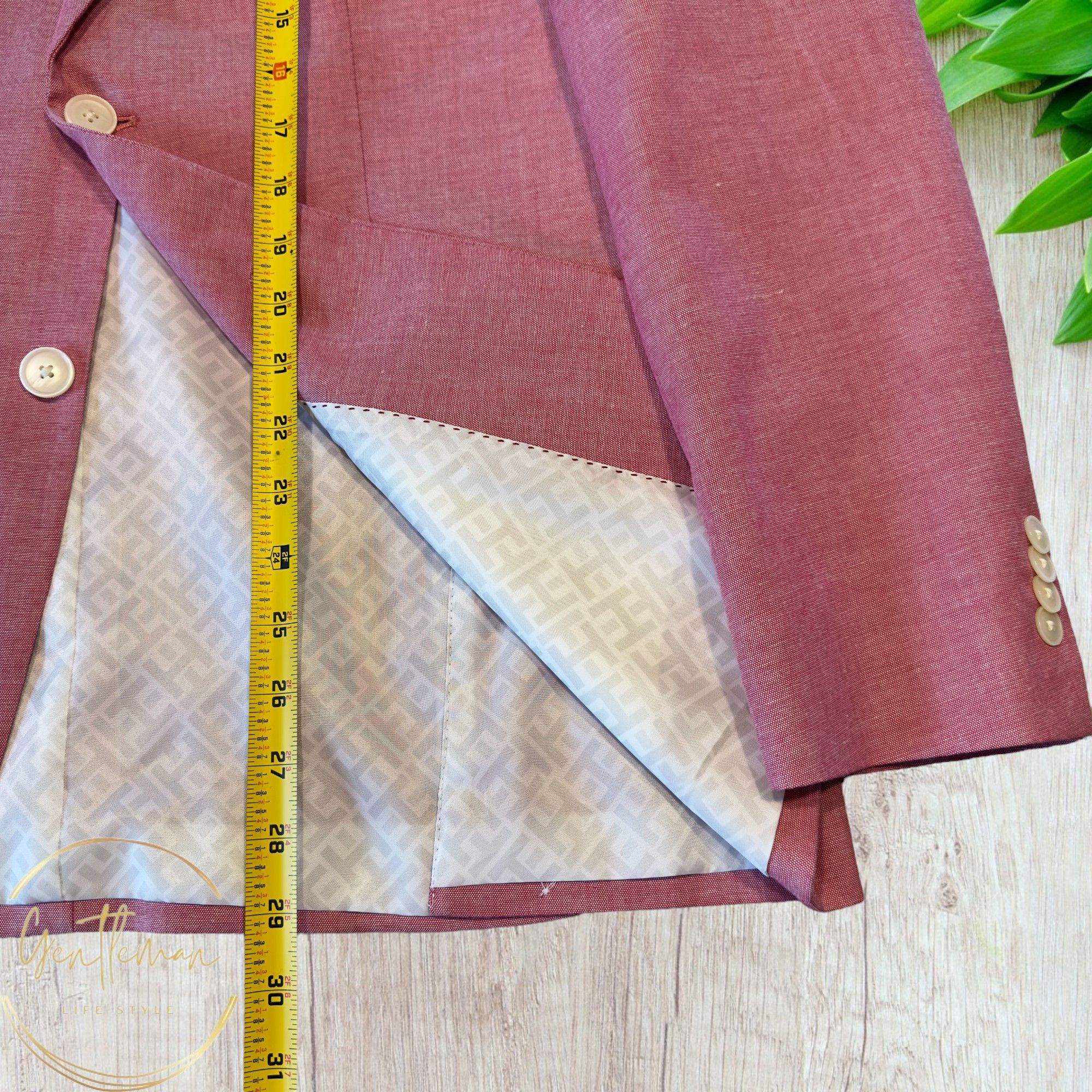 Tommy Hilfiger TOMMY HILFIGER Mens Blazer Sport Coat Jacket 40R Pink Size 40R - 8 Thumbnail