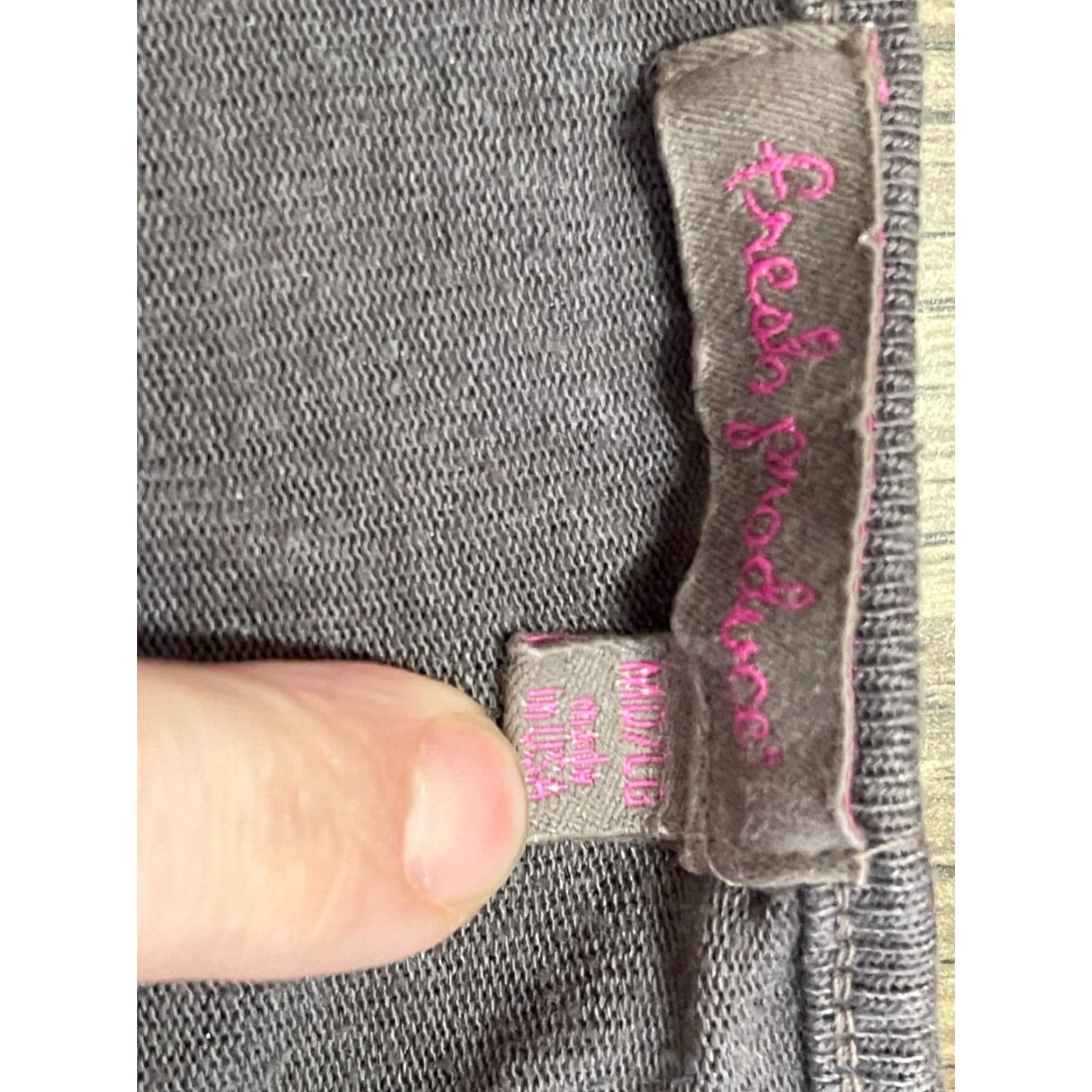 Vintage Fresh Produce Shirt Women's Size Medium/Large Gray Long Sleeve Shirt Size M / US 6-8 / IT 42-44 - 7 Thumbnail