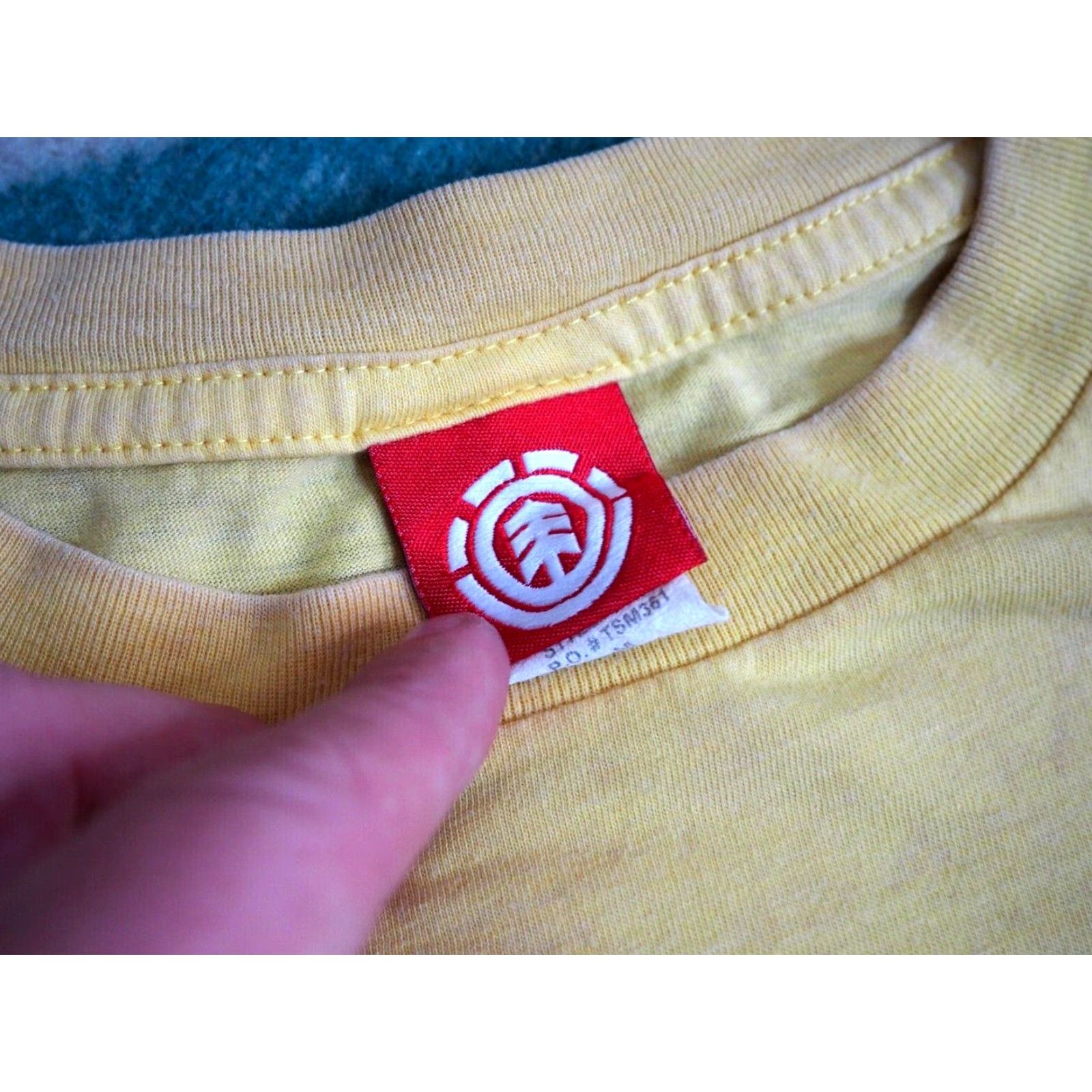 Element VTG 90s Y2K ELEMENT Skateboards Logo T-Shirt M Yellow Unisex Short Sleeve Graphic Tee USA Made Distressed Cotton Size US M / EU 48-50 / 2 - 6 Thumbnail