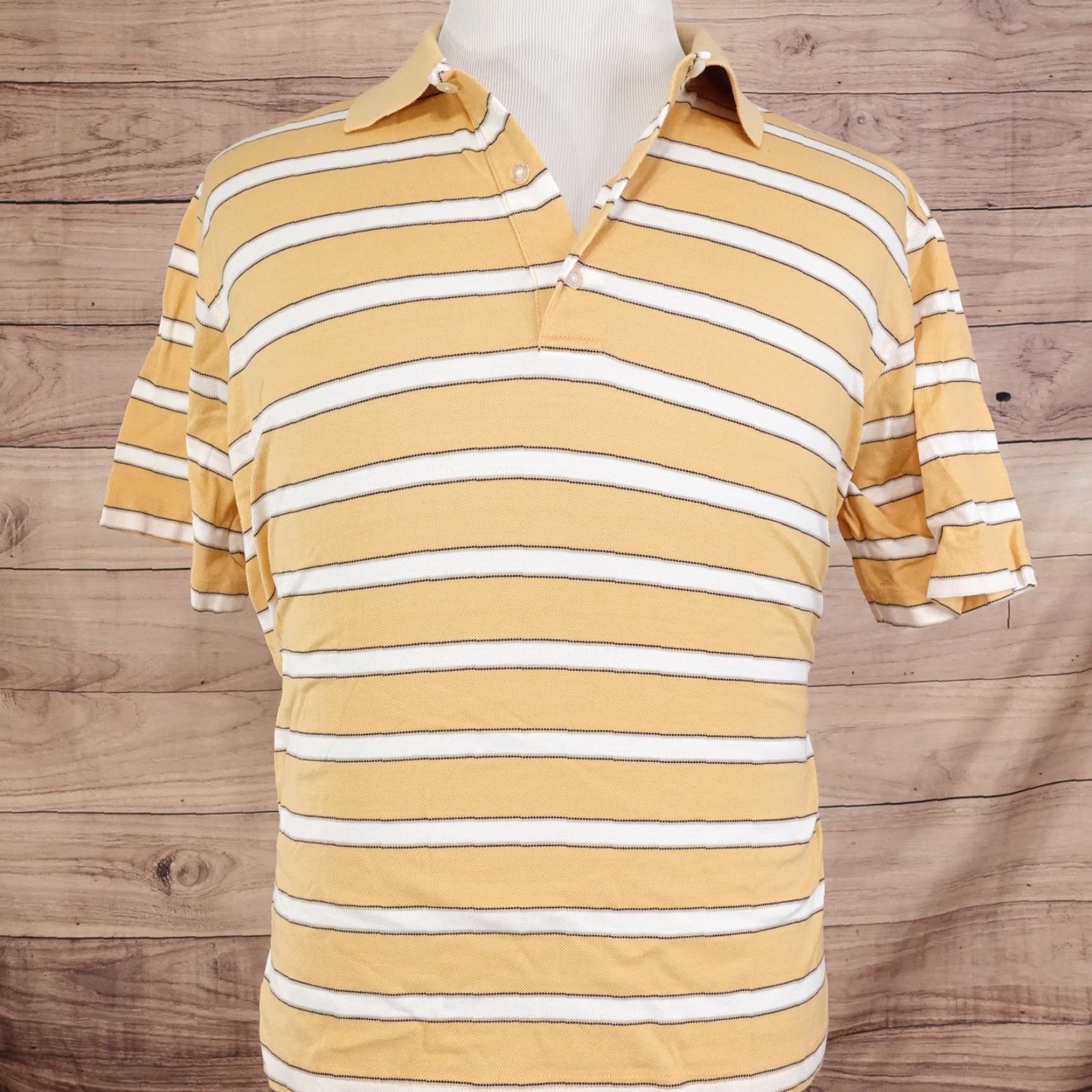 Vintage Vintage Bobby Jones Men's Short Sleeve Striped 100% Cotton Golf Polo Shirt M Orange Size US M / EU 48-50 / 2 - 3 Thumbnail