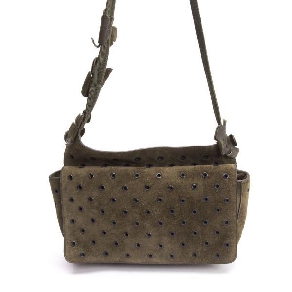 Prada PRADA Leather shoulder bag with floral embroidery Size ONE SIZE - 2 Thumbnail