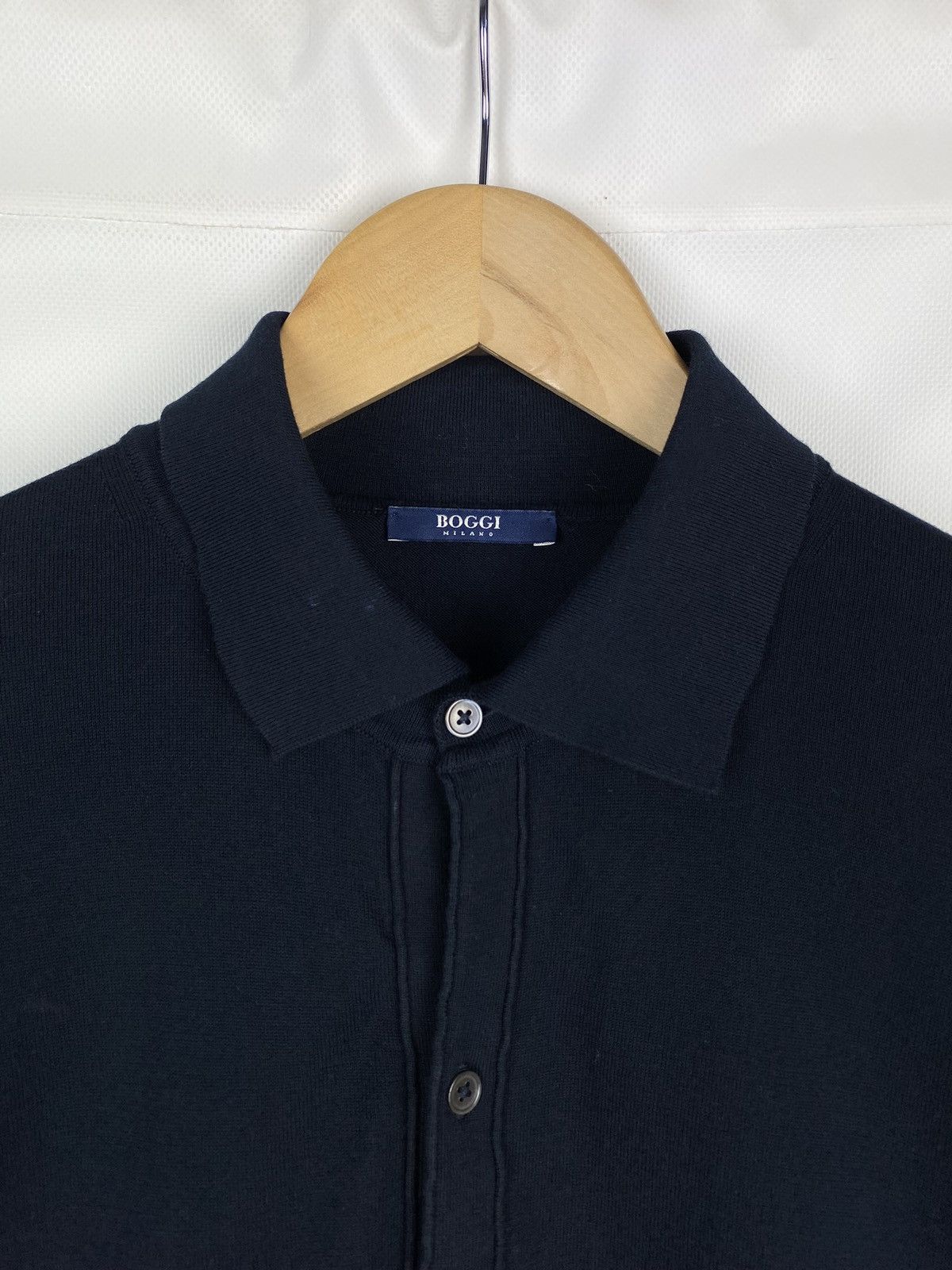 Boggi Boggi Milano men’s long sleeve button up shirt knitwear Size US L / EU 52-54 / 3 - 8 Thumbnail