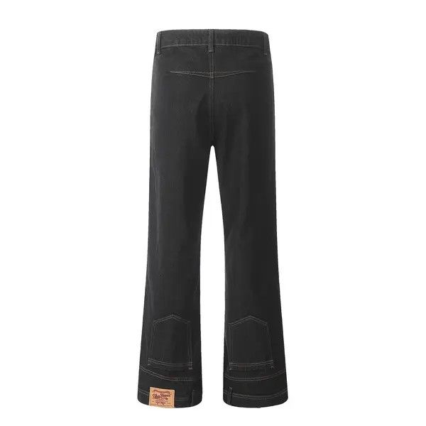 Japanese Brand VIBE American high street vintage black washed cargo jeans Size US 34 / EU 50 - 2 Thumbnail