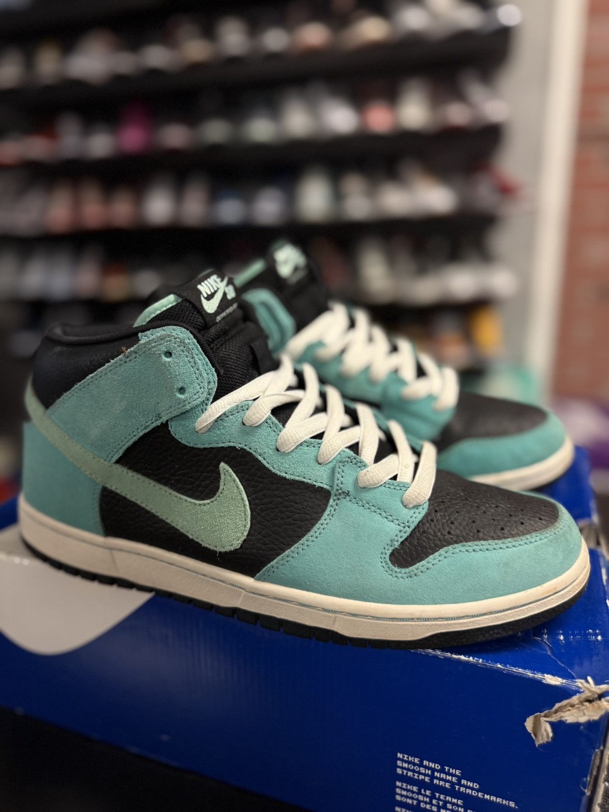 Nike Size 11 - Nike SB Dunk Mid Pro Sea Crystal 314383-033 Size US 11 / EU 44 - 4 Thumbnail
