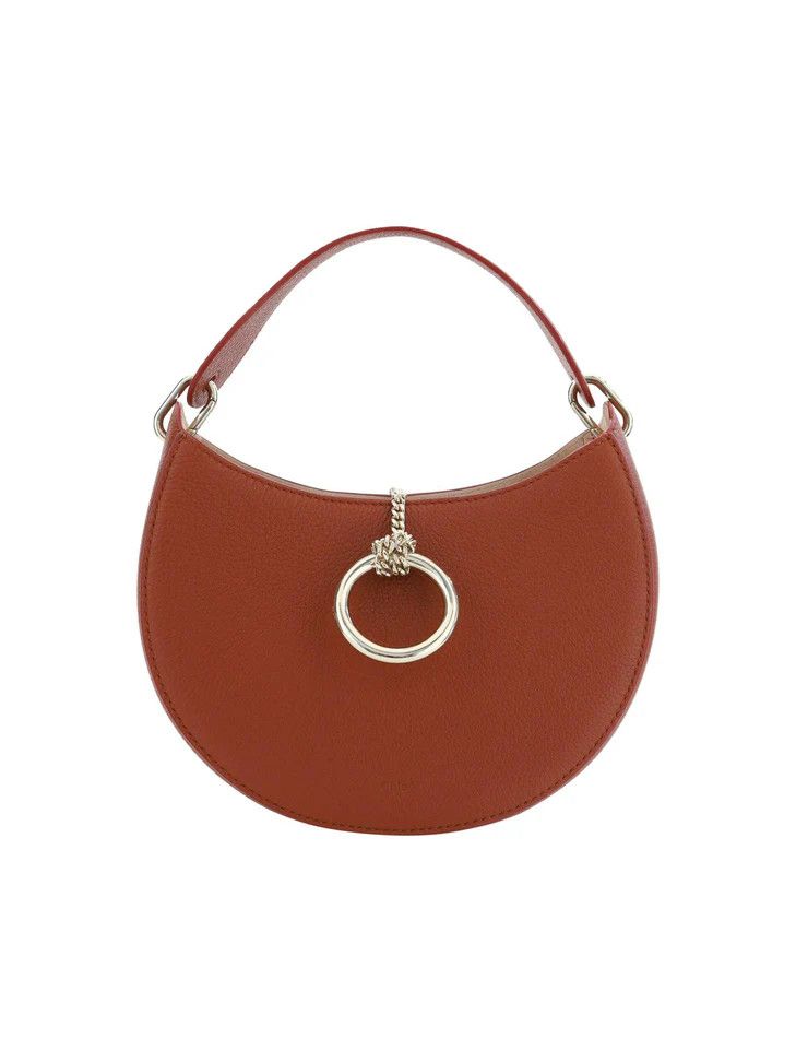 o1loc1c1024 Size: OS / Arlene Small Hobo Bag in Smoker Red