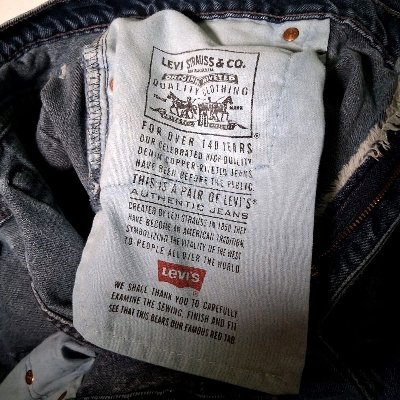 Levi's VINTAGE Levi's 551 Jeans Women Size 14 Med Relaxed Fit Tapered Leg Blue Denim Jeans 5-Pocket Womens 90s USA Made Size 36" / US 14 / IT 50 - 6 Thumbnail
