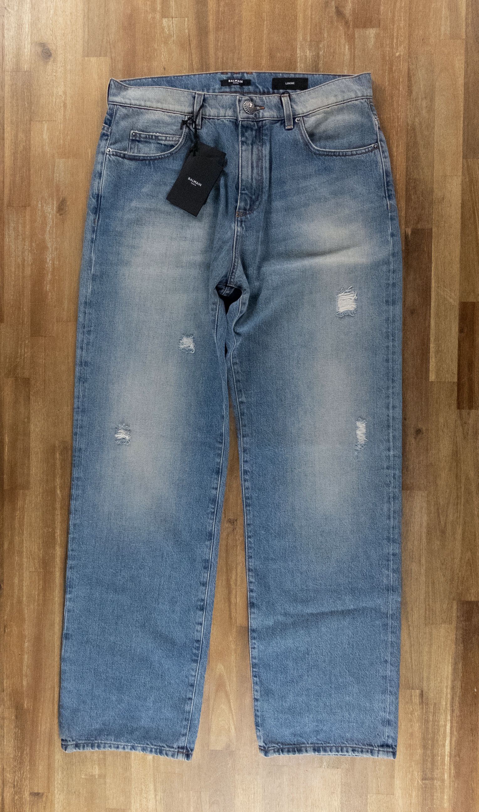 Balmain BALMAIN Paris blue mid rise flare leg jeans Size 32 Size US 32 / EU 48 - 4 Thumbnail
