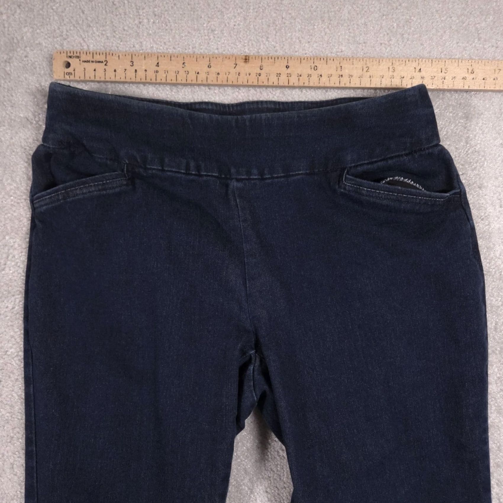 Croft & Barrow Croft & Barrow Pants Womens 4 Navy Effortless Stretch Pull On Straight Leg Denim Pants Denim Navy 4 Regular Womens Size 27" / US 4 / IT 40 - 6 Thumbnail