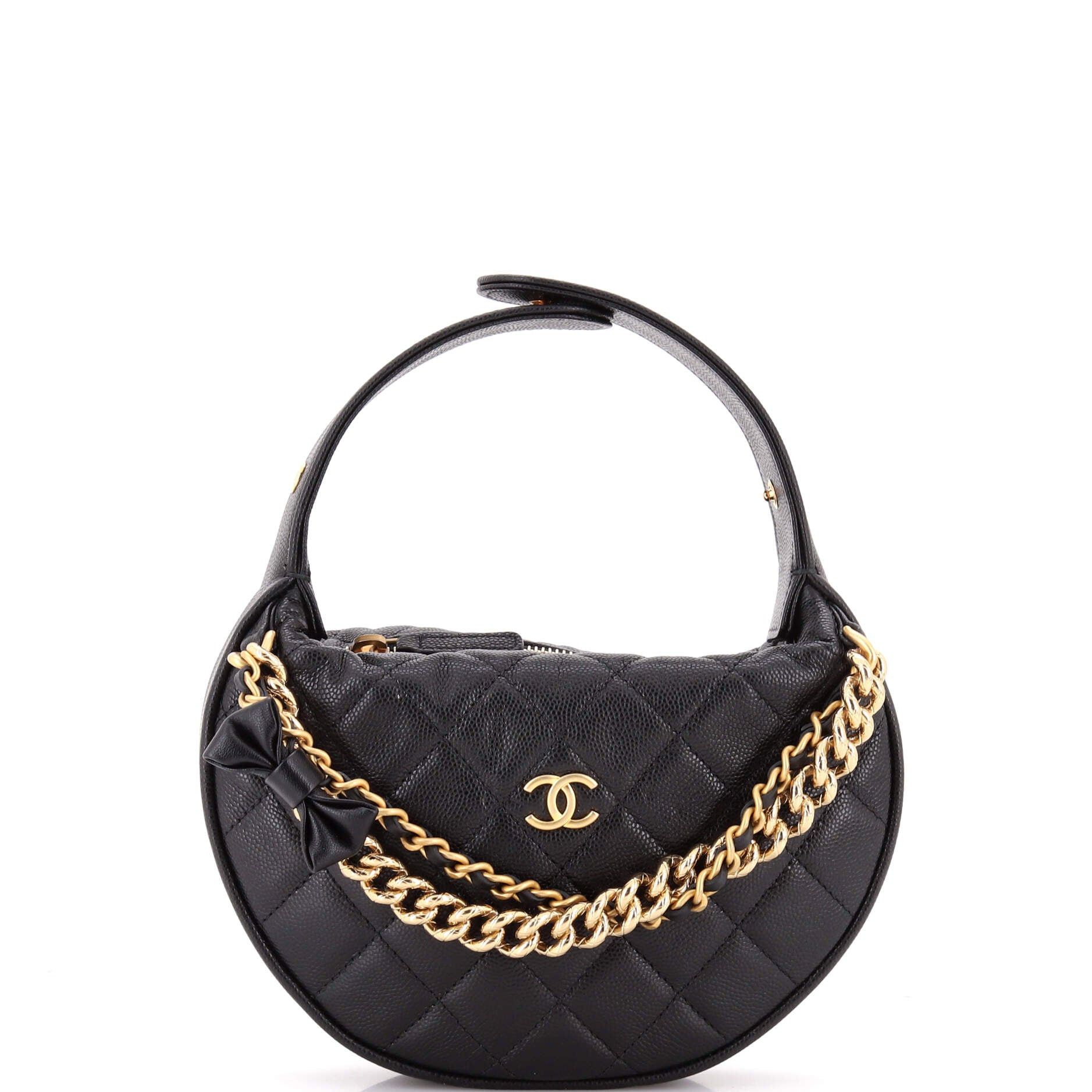 Chanel Double Chain Bow Hobo Pouch Size ONE SIZE - 1 Thumbnail