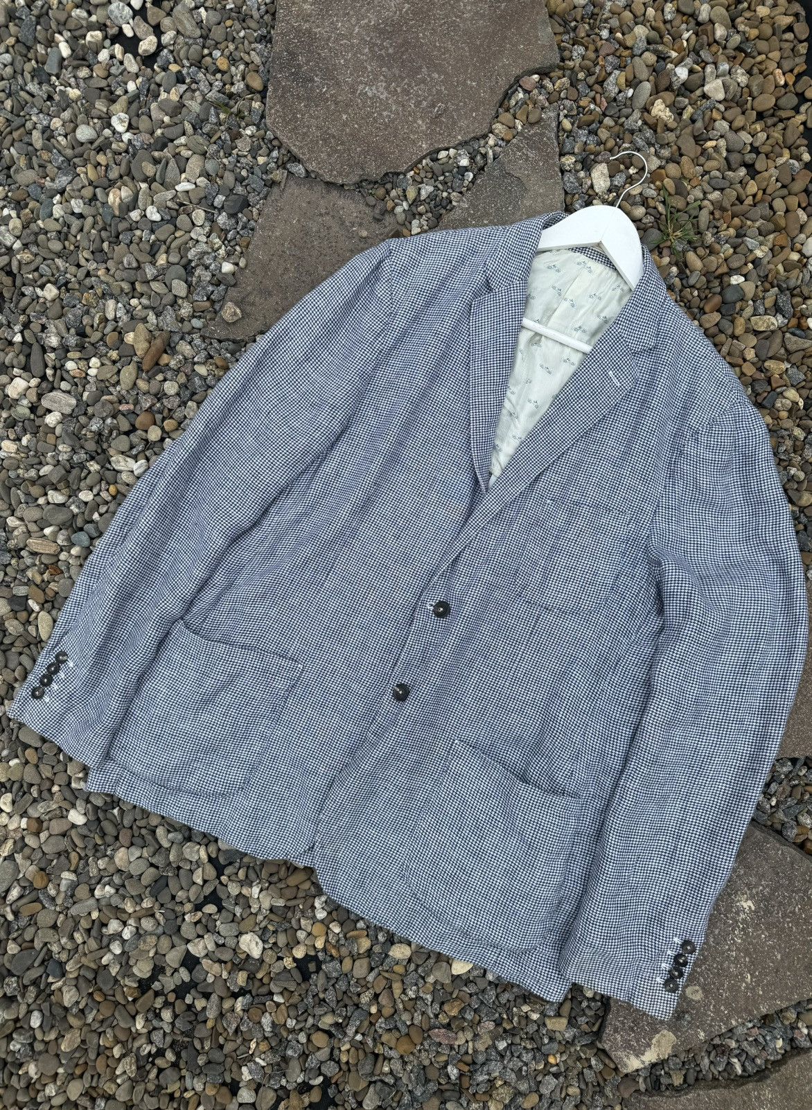 Massimo Alba Massimo Alba Lin houndstooth blazer luxury Size 44R - 1 Thumbnail