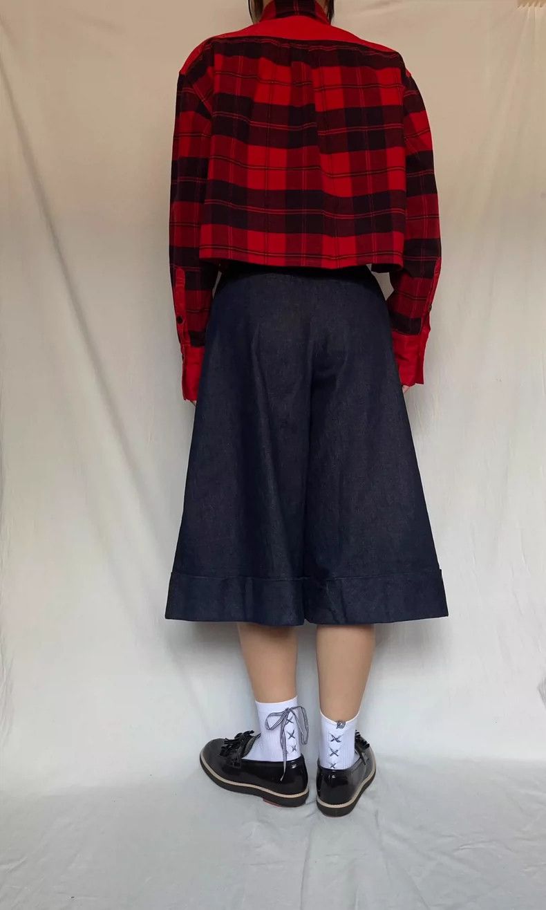 Y's Y's Black Plaid Jacket Size ONE SIZE - 5 Thumbnail