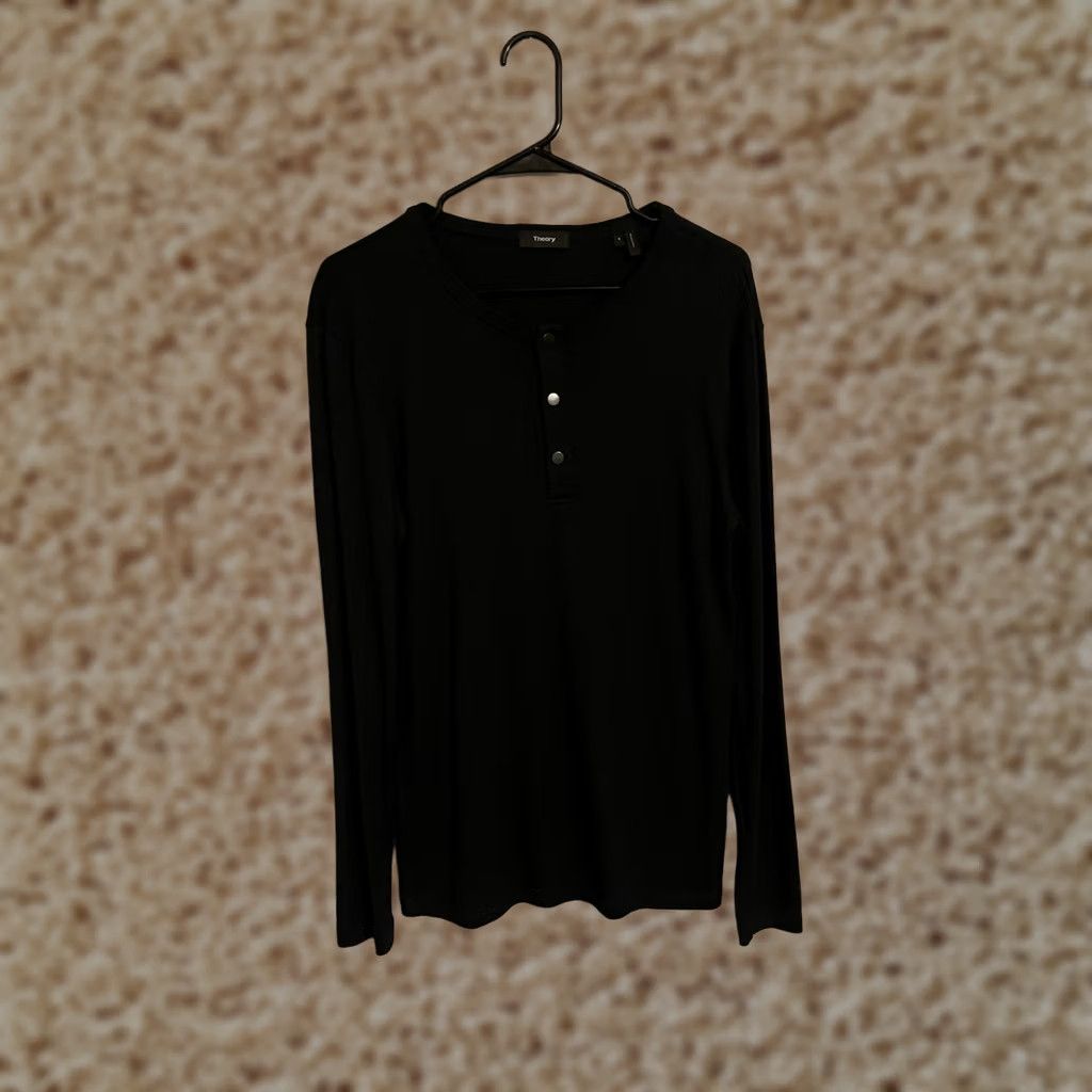 Theory Theory Henley Shirt Men's Small Navy Blue L/S Modal Activate Jersey Snap Button Size US S / EU 44-46 / 1 - 1 Thumbnail