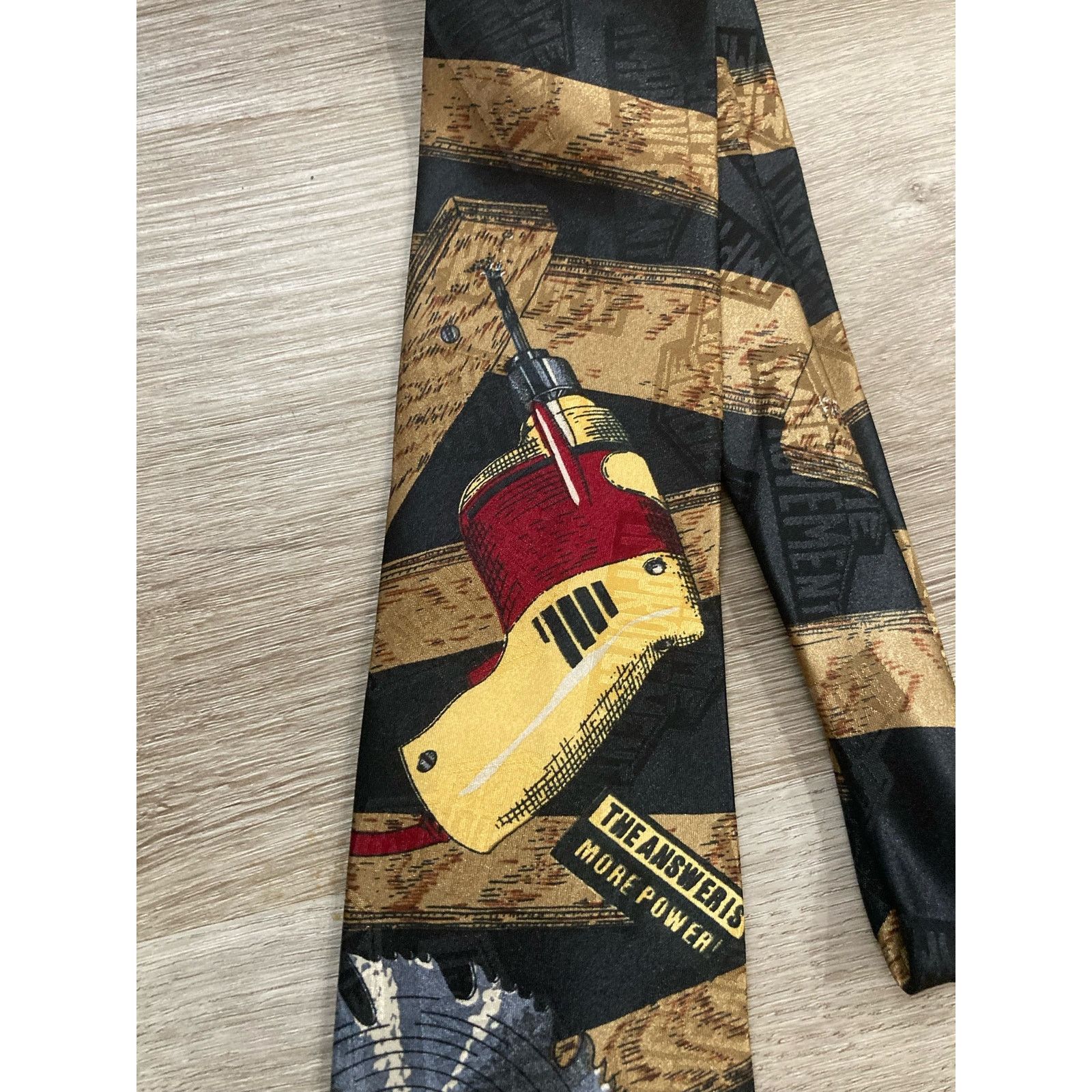 Other Vintage Home Improvement Power Tools Necktie Tie 90s Neck Size ONE SIZE - 6 Thumbnail