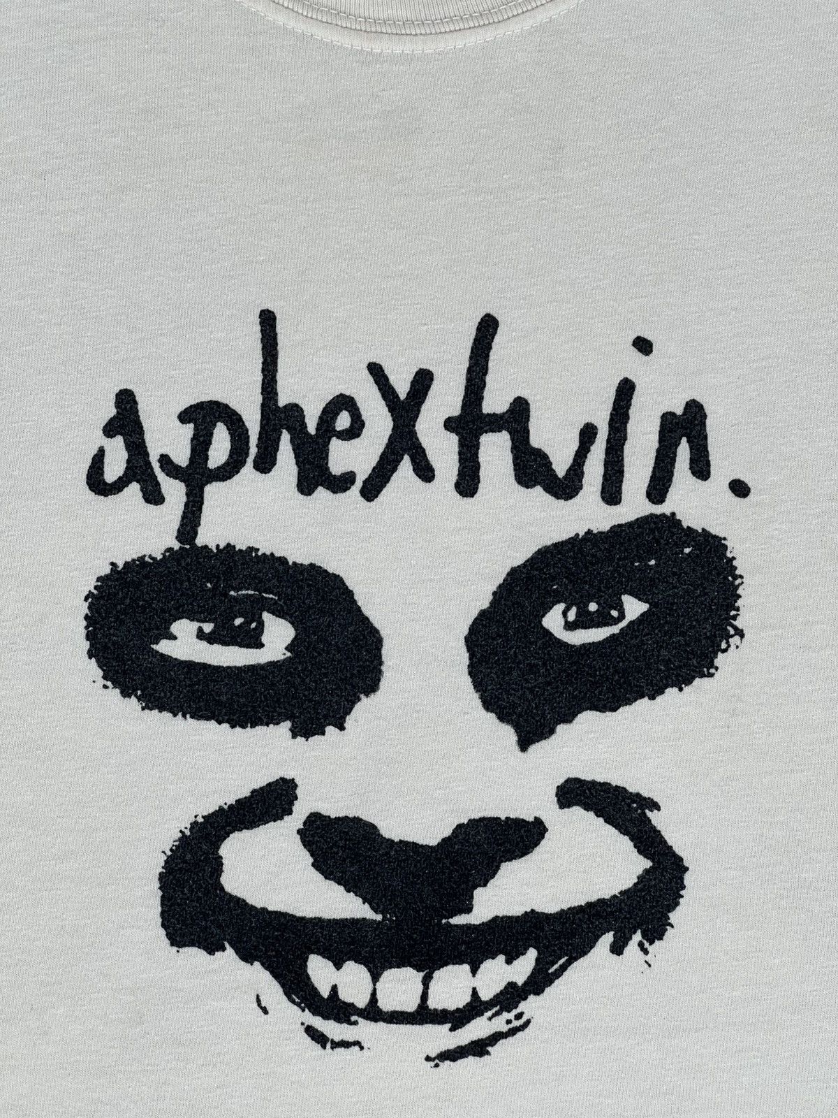 Band Tees APHEX TWIN ‘come to daddy’ Iconic Face Tee White Cream Size US M / EU 48-50 / 2 - 4 Thumbnail
