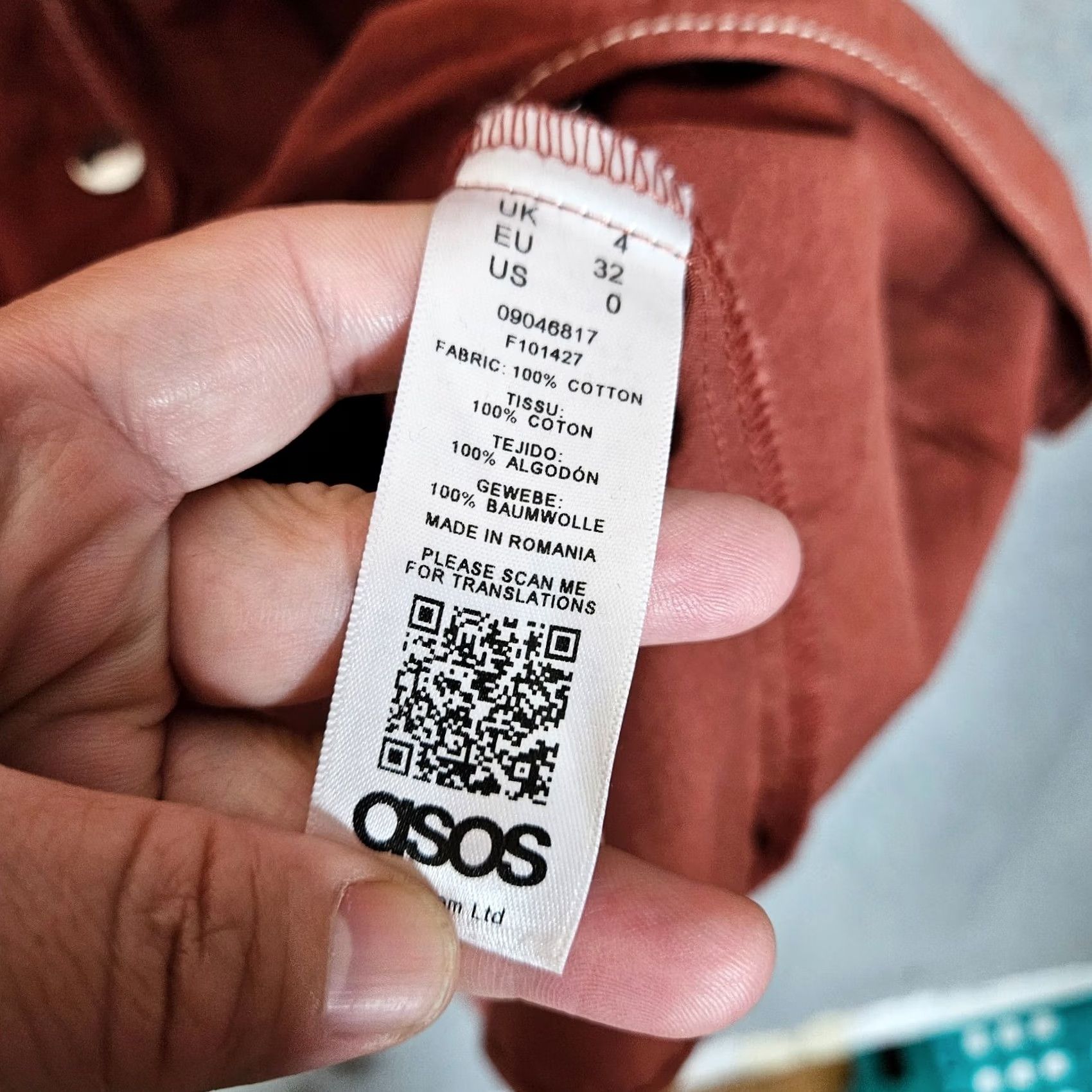Asos ASOS Women’s Rust Utility Midi Dress Tie Waist Button Front Pockets XS US 0 Dress Size XS / US 0-2 / IT 36-38 - 5 Thumbnail