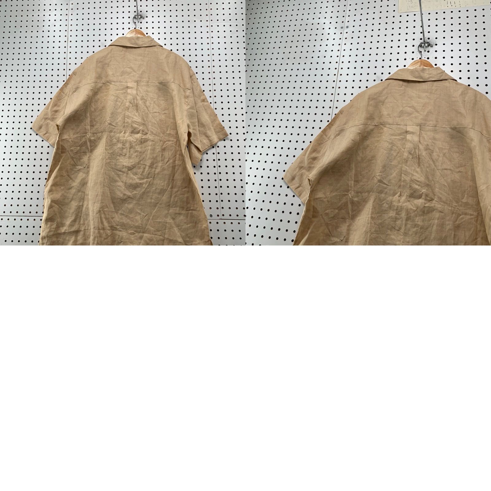 Vintage Empra Button-Up Shirt Mens 2XL Linen Beige Short Sleeve NWT Size US XXL / EU 58 / 5 - 9 Thumbnail