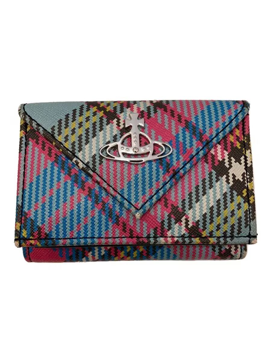Vivienne Westwood Plaid Orb Badge Leather Wallet Size ONE SIZE - 1 Thumbnail