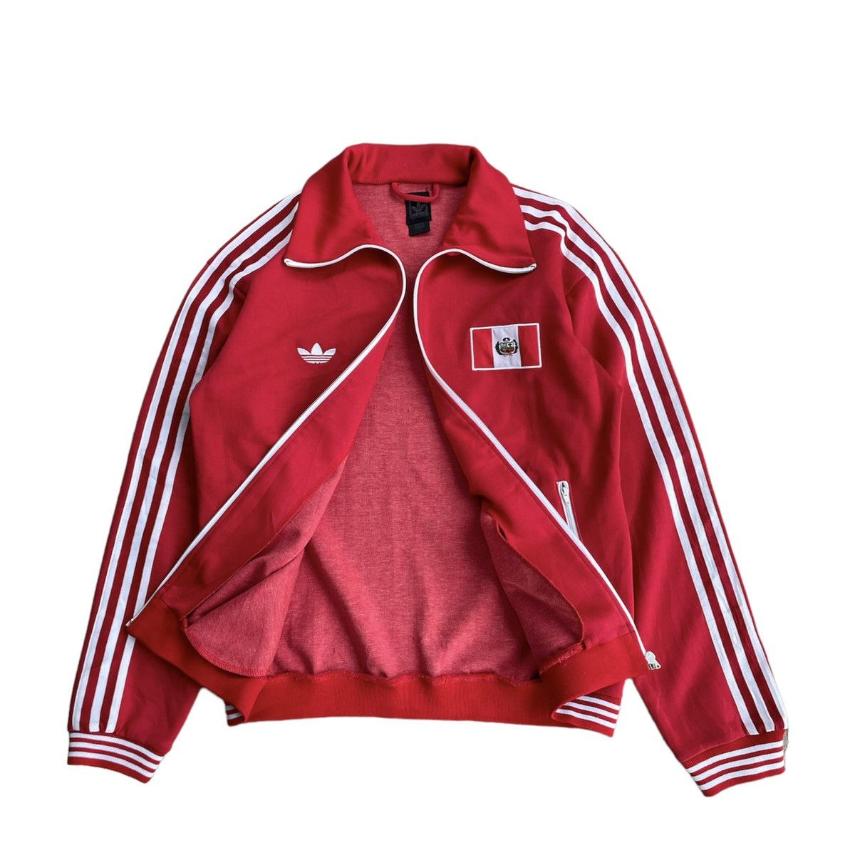 image of Adidas Peru Series Track Jacket S To M in Red, Men's (Size Small)