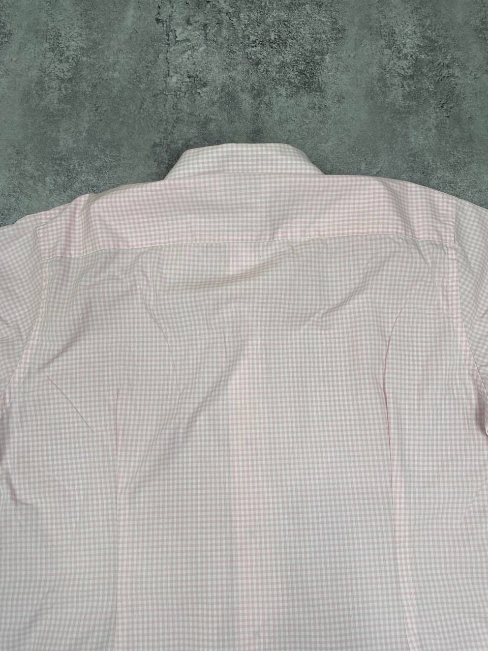 Eton Eton Men Cotton Dress Shirt Slim Fit Check Long Sleeve Pink Size US XL / EU 56 / 4 - 7 Thumbnail