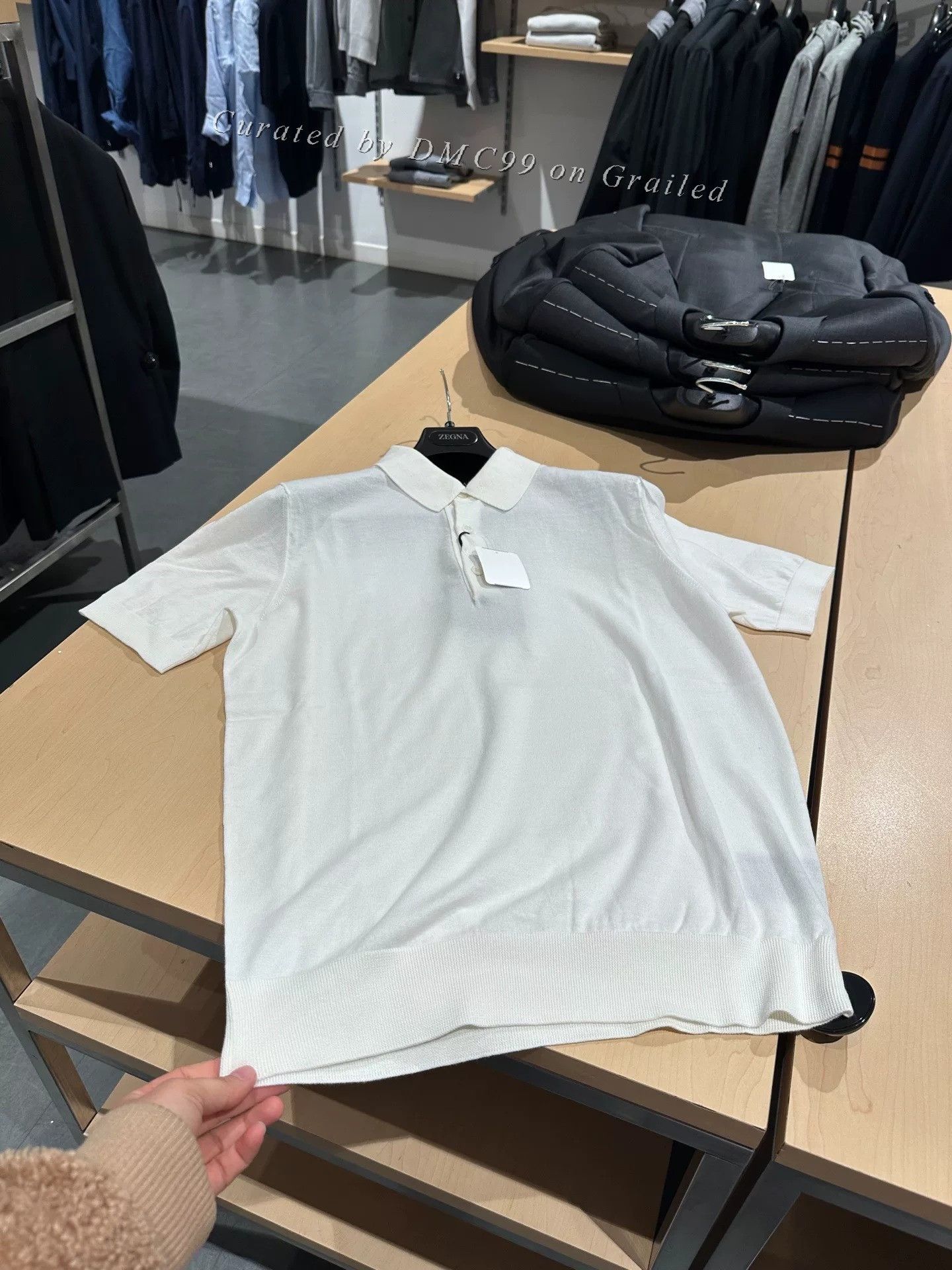 Ermenegildo Zegna Zegna UBC90 White Cotton Polo Shirt Size US XXL / EU 58 / 5 - 8 Thumbnail