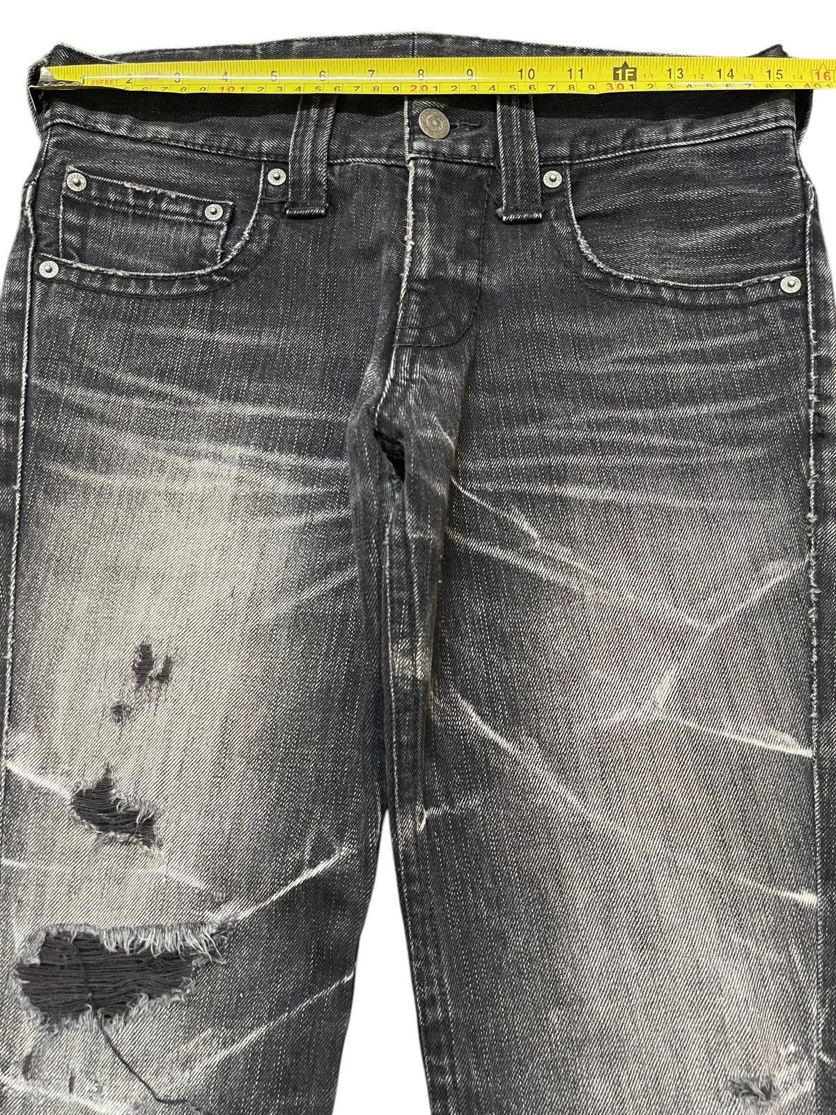 Tornado Mart Vintage Japan Tornado Mart Faded Wash Distressed Flare Jeans Size US 30 / EU 46 - 12 Thumbnail