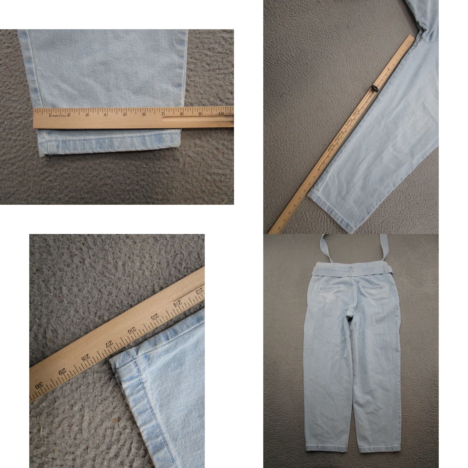 Vintage A New Day Jeans Women's Plus Size 18 Light Wash Belted Denim Straight Pants Size 40" / US 18 - 8 Thumbnail