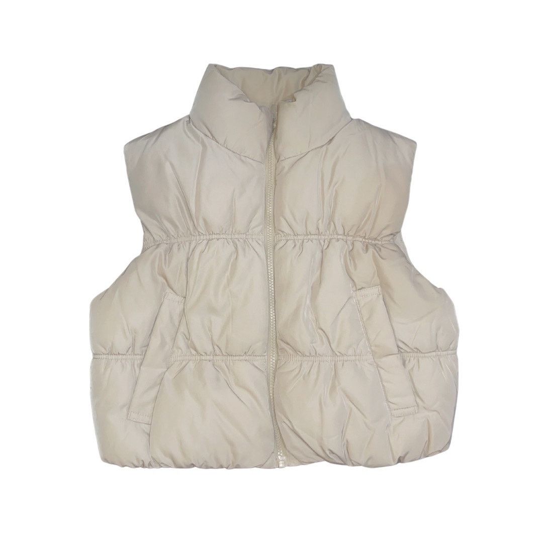 H&M Divided Cropped Puffer Sleeveless Mocked Neck Vest Sporty Size S / US 4 / IT 40 - 1 Thumbnail